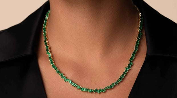 Celebrate 60 in Style with the Perfect Emerald Tennis Necklace