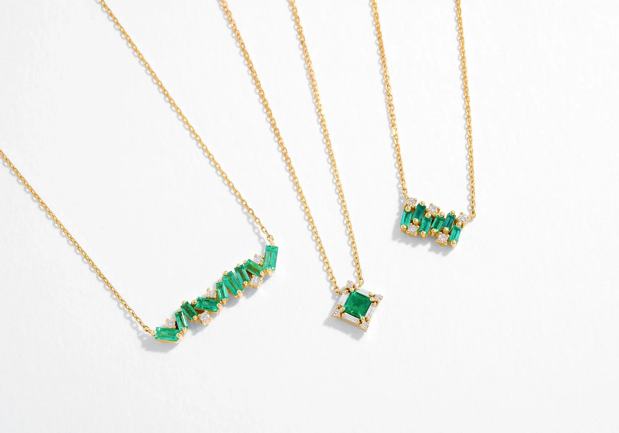 Suzanne Kalan Emerald Necklace Collection in 18k gold