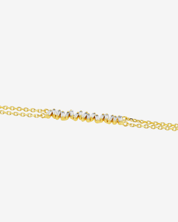 Suzanne Kalan Classic Diamond Bar Bracelet in 18k yellow gold