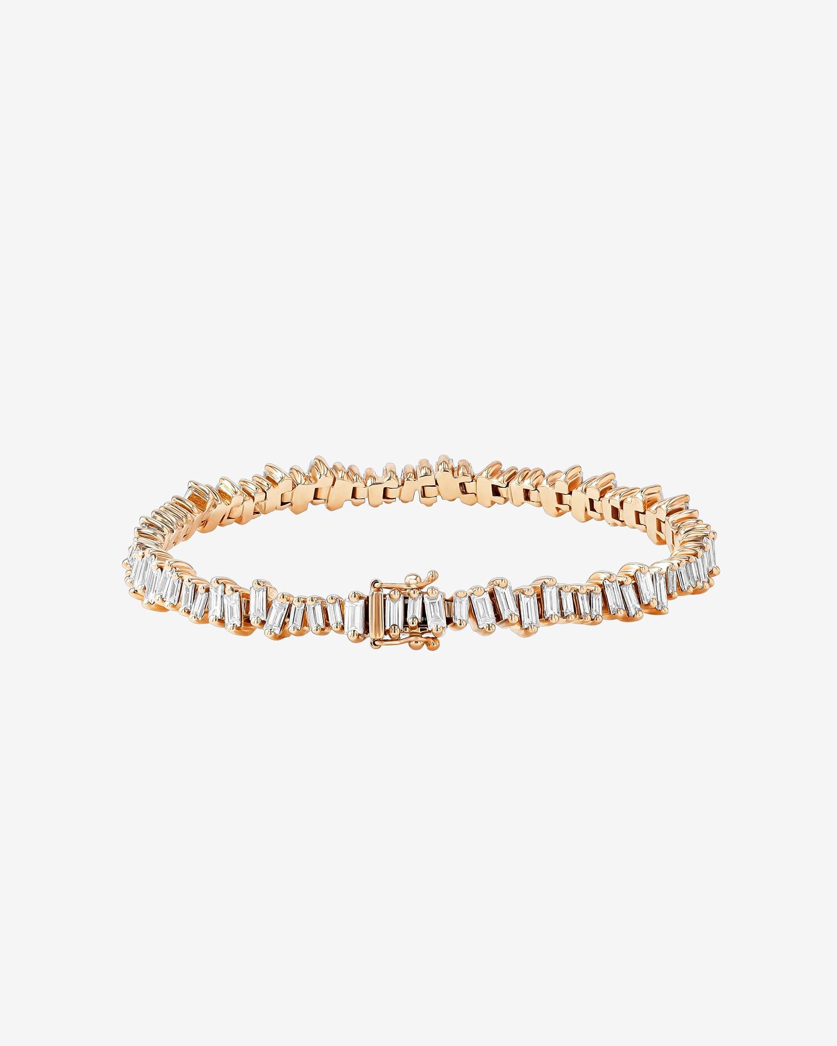 Suzanne Kalan Bold Diamond Tennis Bracelet in 18k rose gold