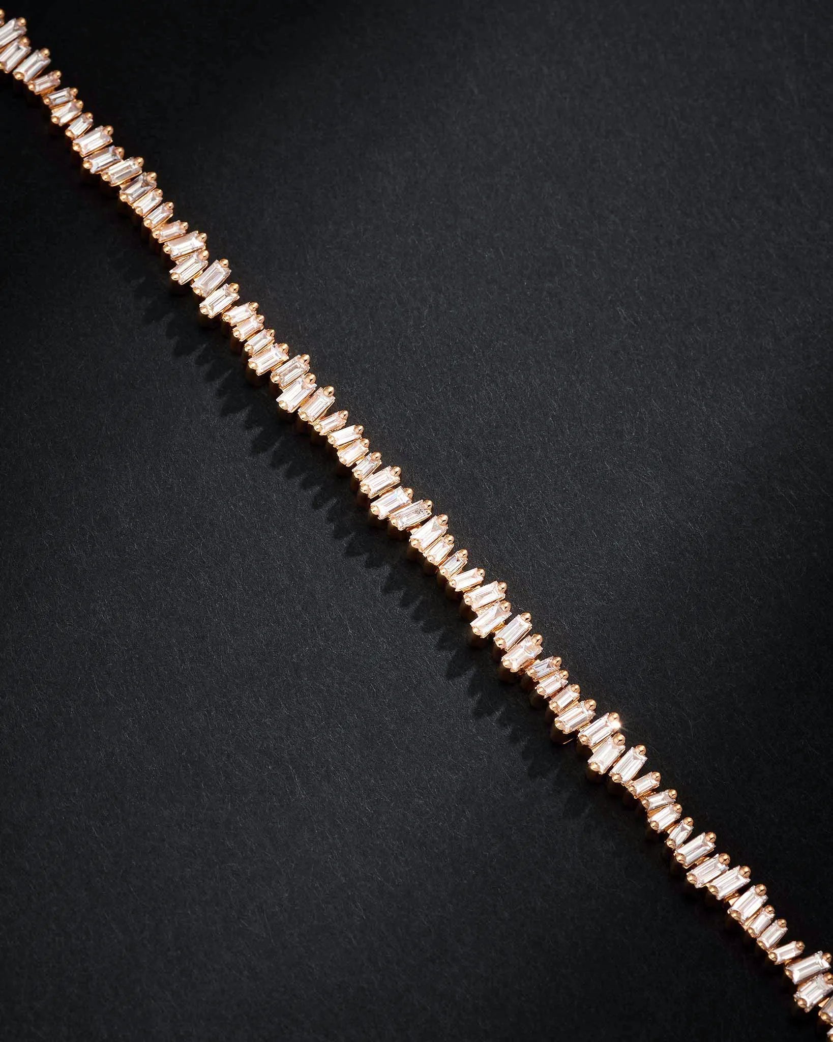 Suzanne Kalan Men's Bold Diamond Tennis Bracelet in 18k rose gold