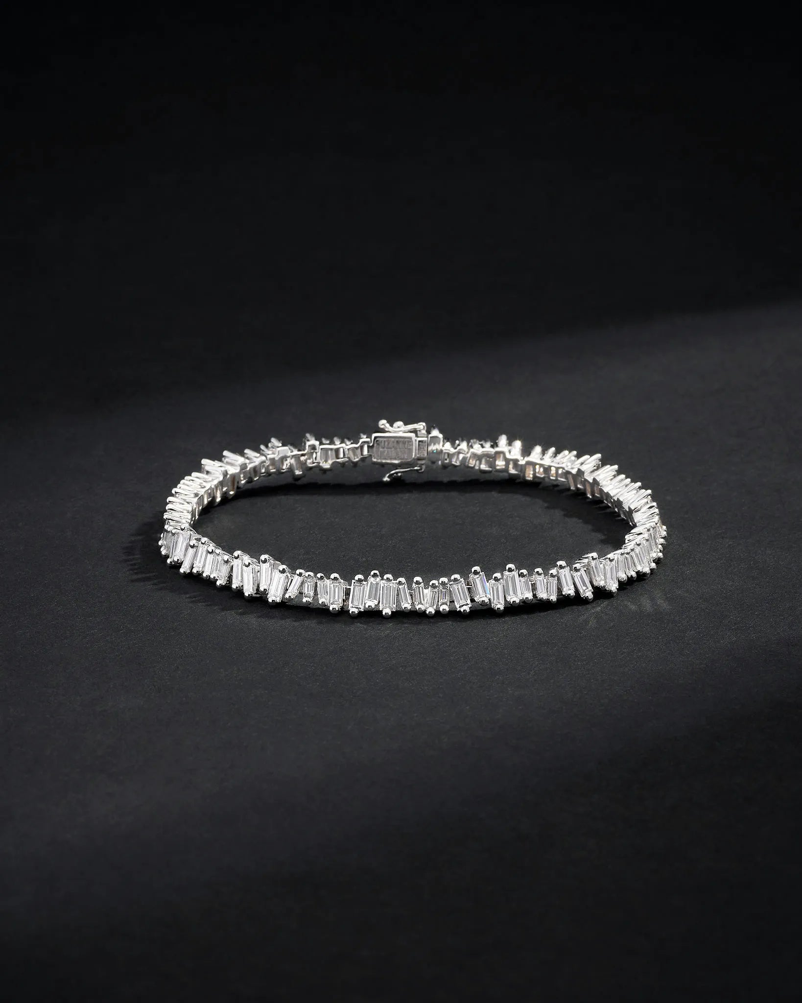 Suzanne Kalan Men's Bold Diamond Tennis Bracelet in 18k white gold