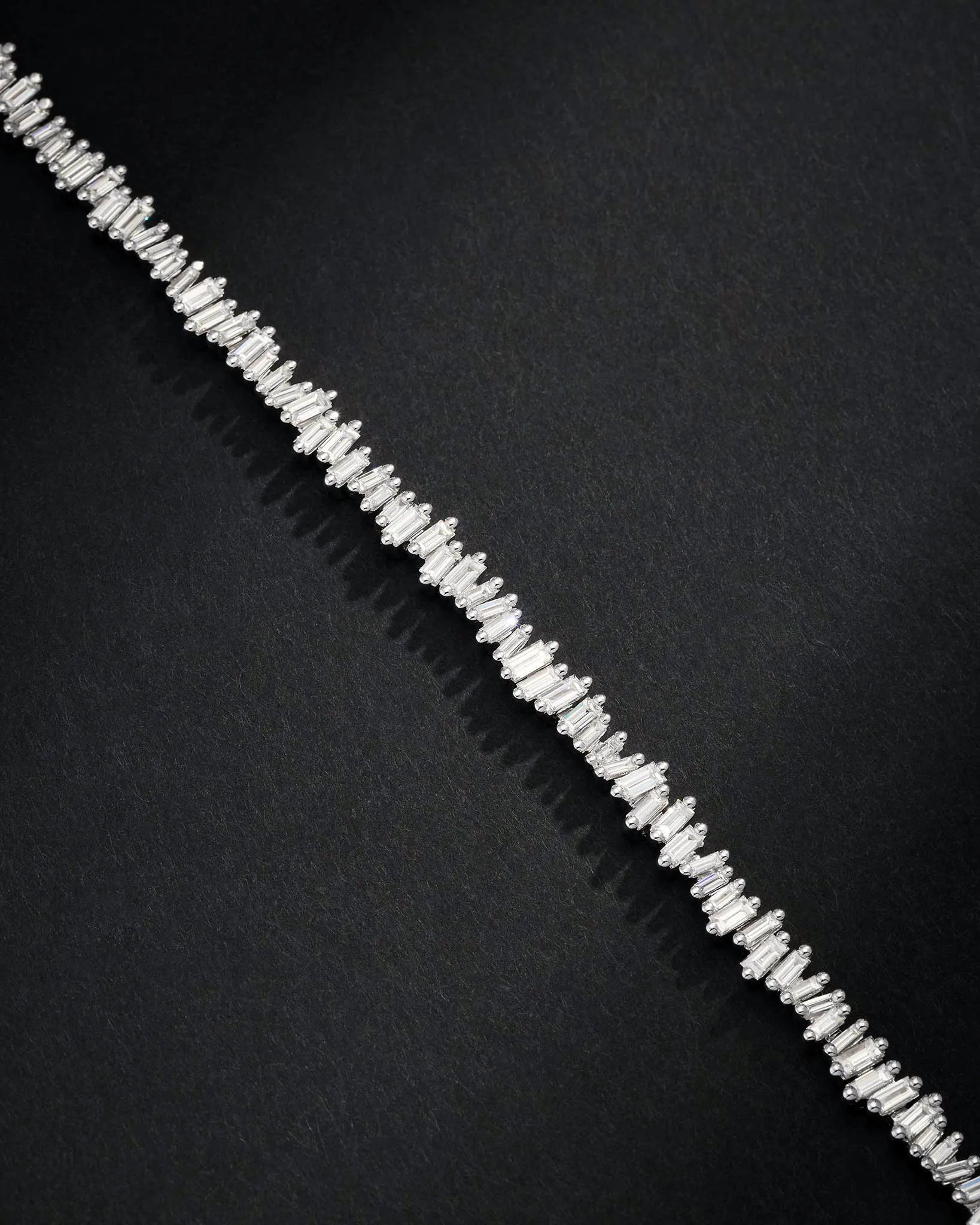 Suzanne Kalan Men's Bold Diamond Tennis Bracelet in 18k white gold