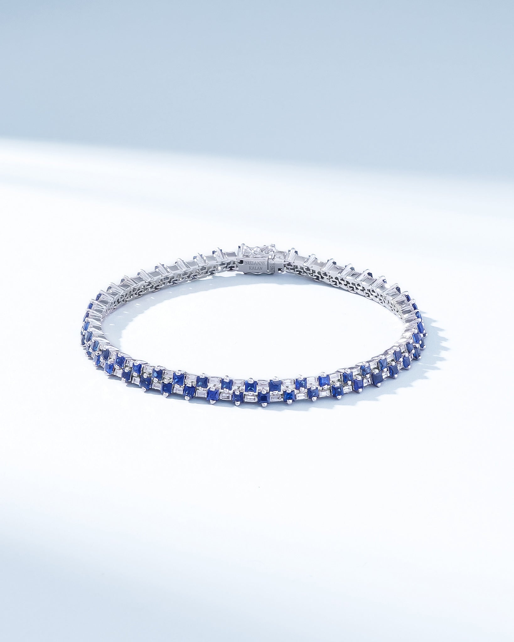 Princess Mini Stack Dark Blue Sapphire Tennis Bracelet SUZANNE