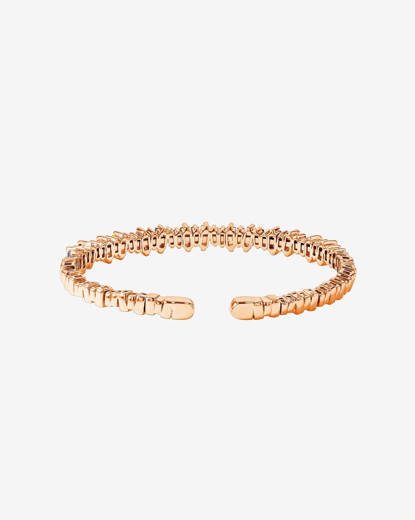Suzanne Kalan Bold Pastel Sapphire Bangle in 18k rose gold