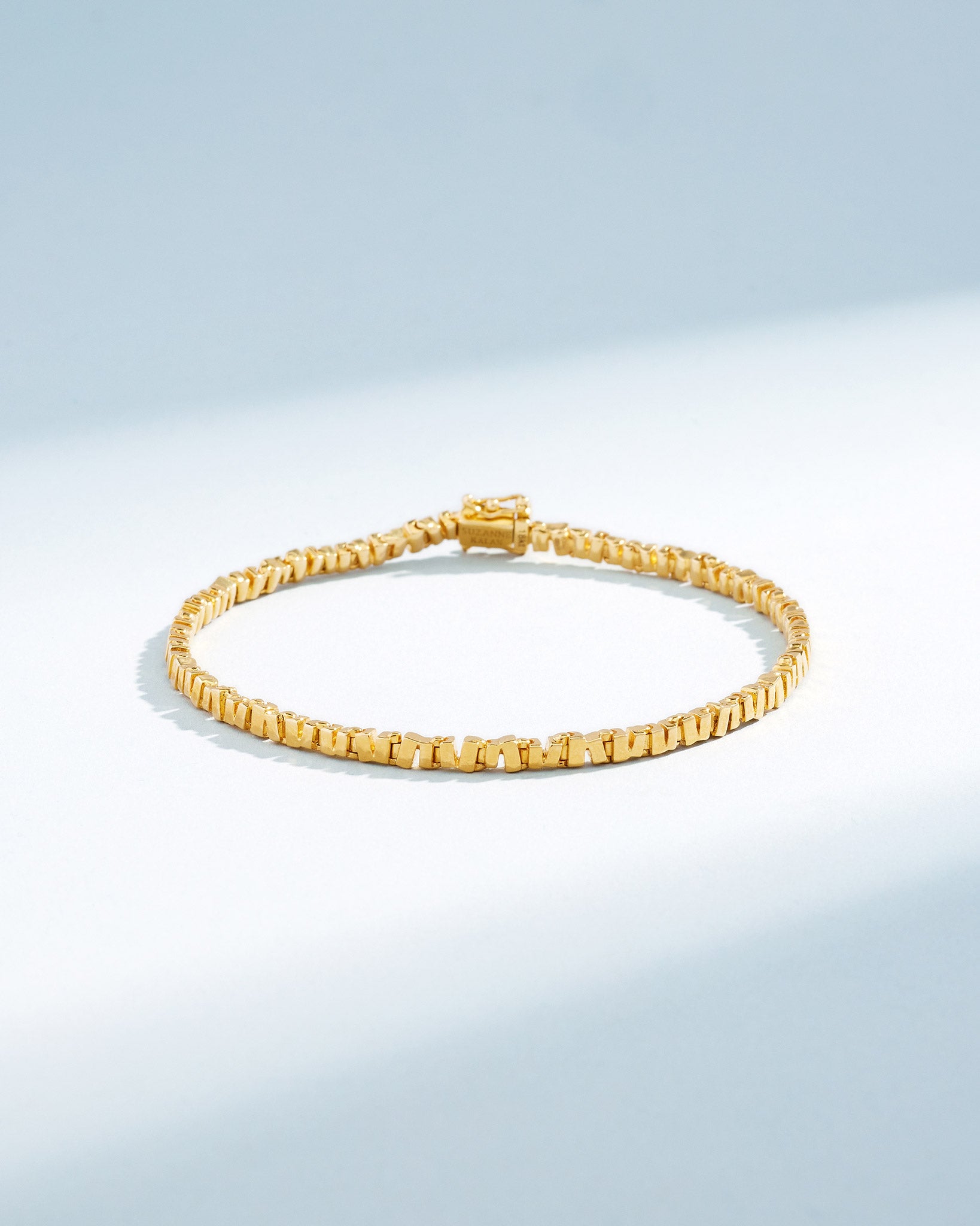 Suzanne Kalan Golden Thin Tennis Bracelet in 18k yellow gold