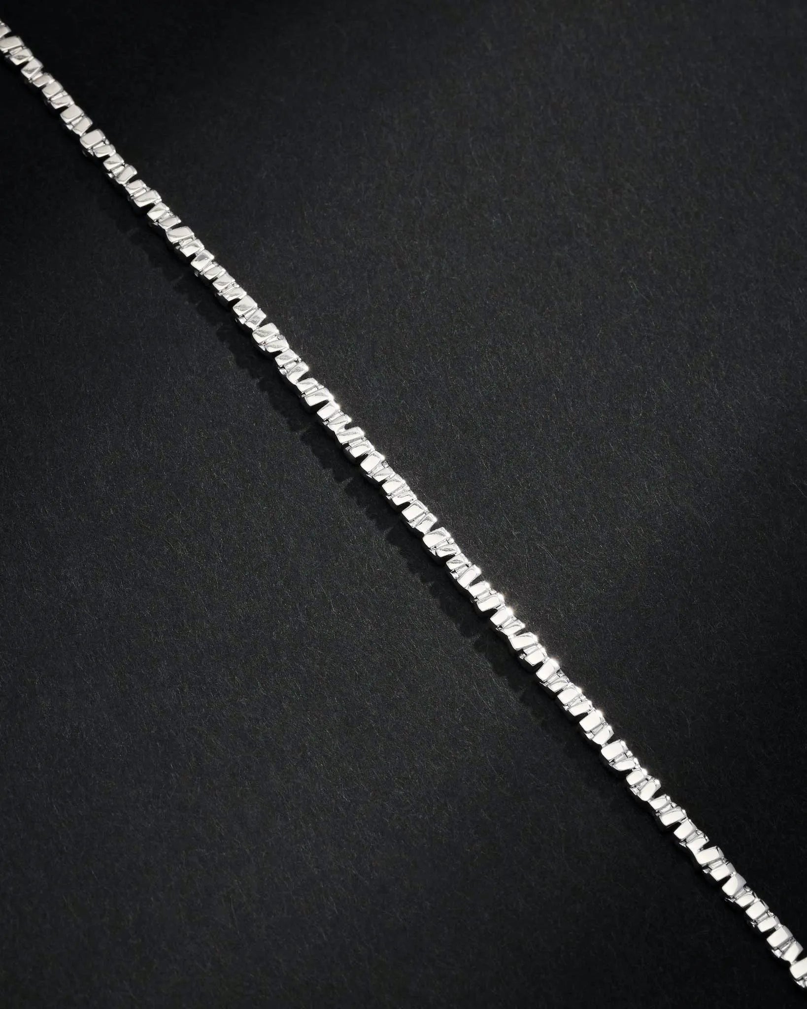 Suzanne Kalan Men's Golden Thin Tennis Bracelet in 18k white gold