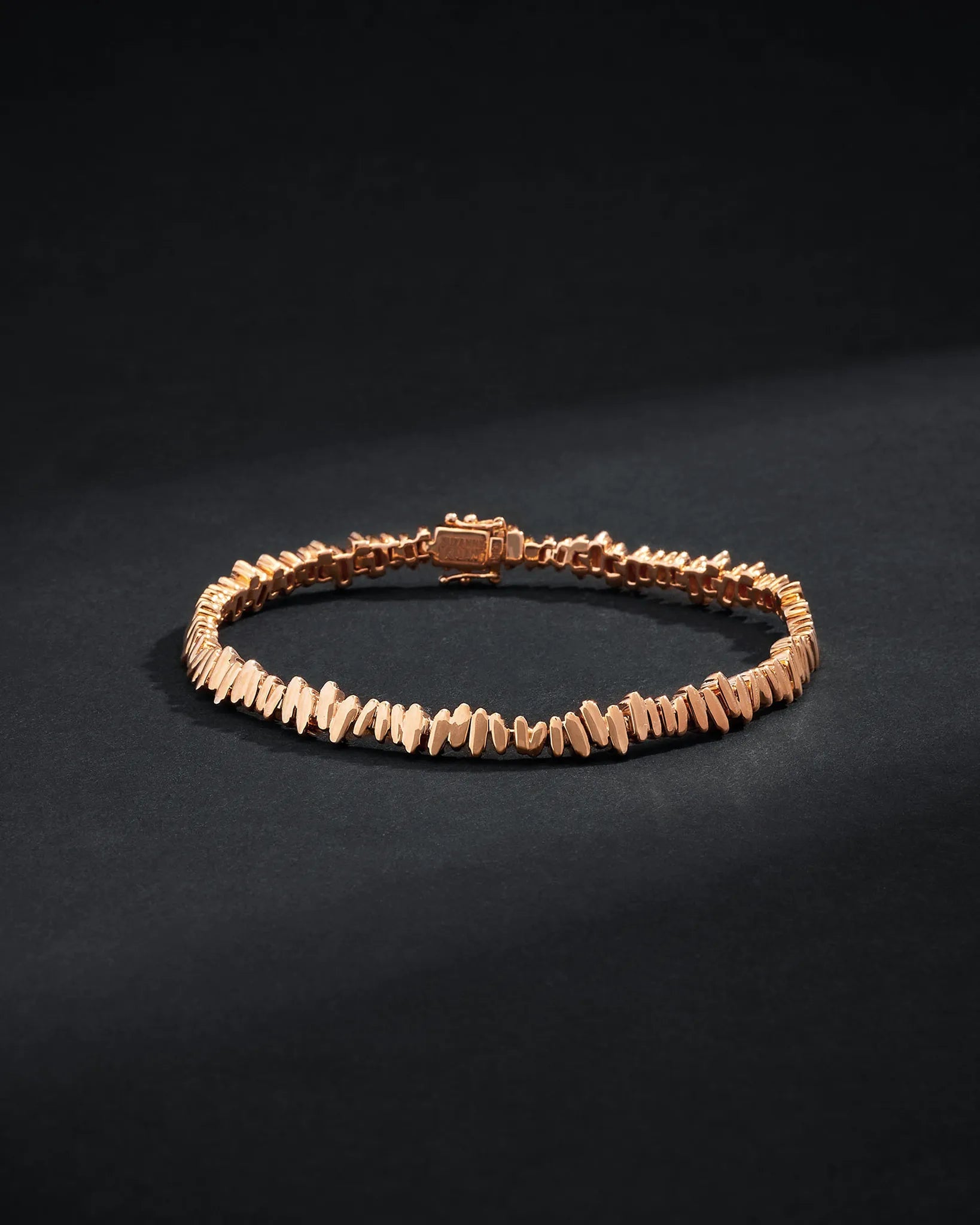 Suzanne Kalan Men's Golden Tennis Bracelet in 18k rose gold