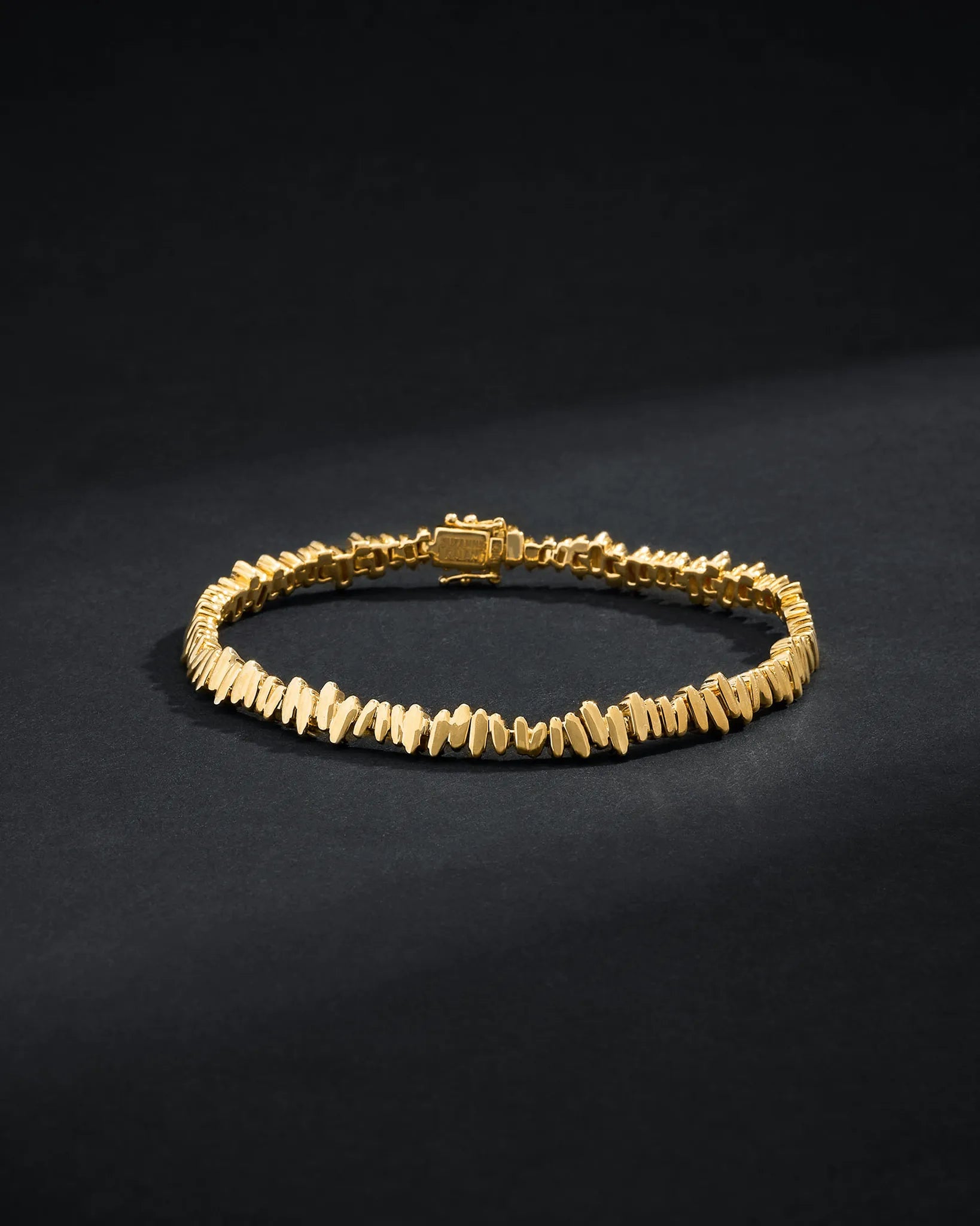Suzanne Kalan Men's Golden Tennis Bracelet in 18k yellow gold