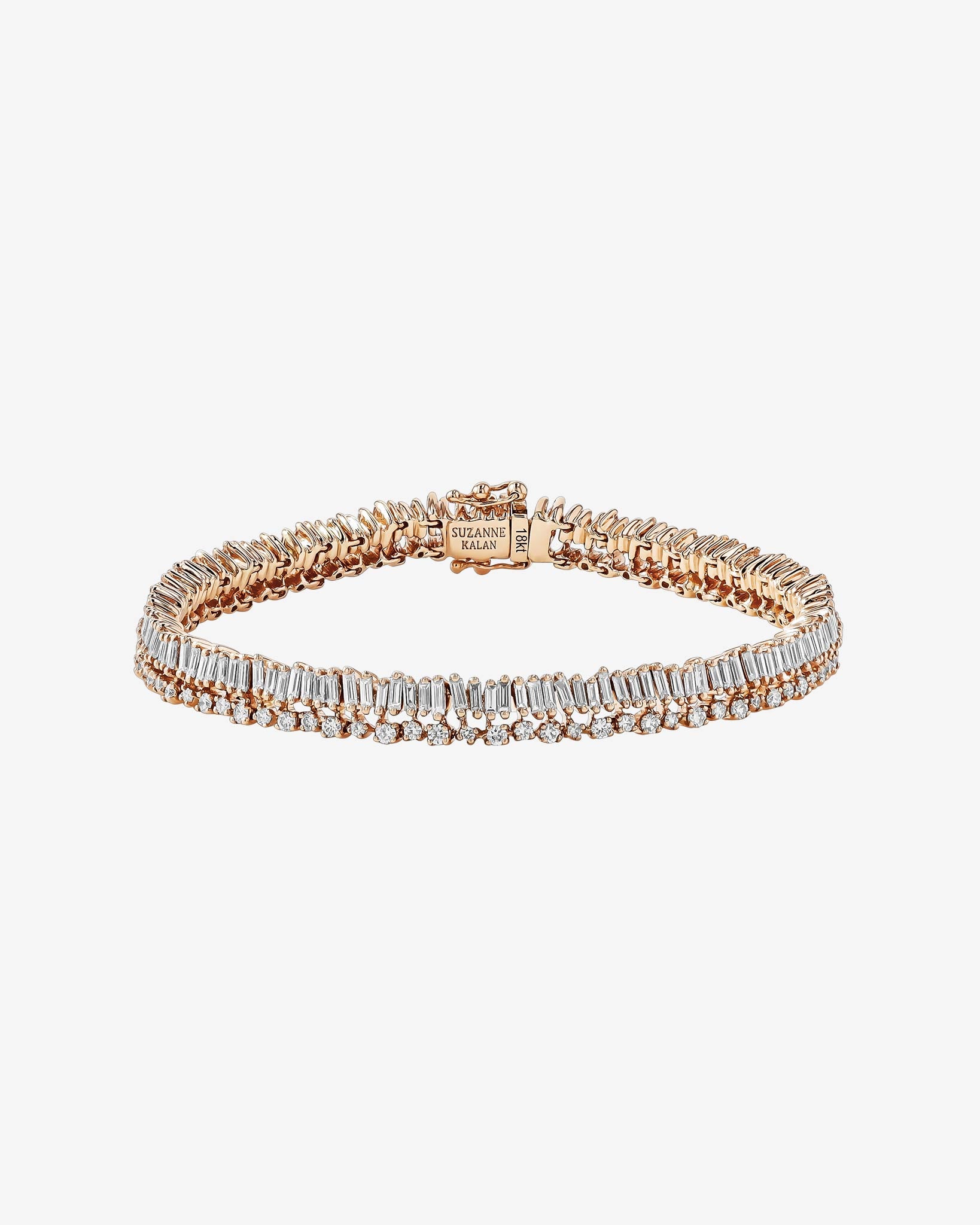 Suzanne Kalan Short Stack Diamond Tennis Bracelet in 18k rose gold