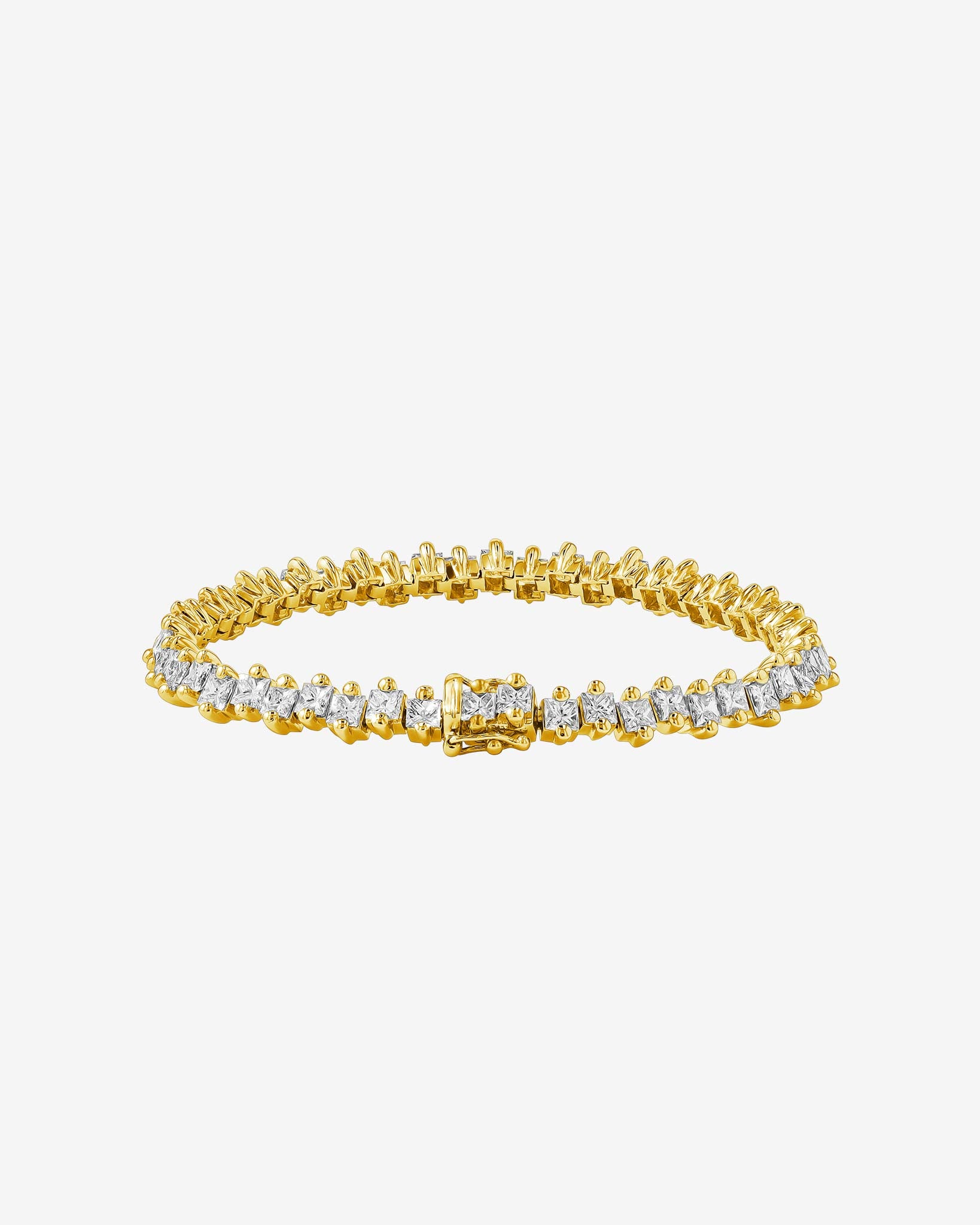 Suzanne Kalan Princess Milli Diamond Tennis Bracelet in 18k yellow gold