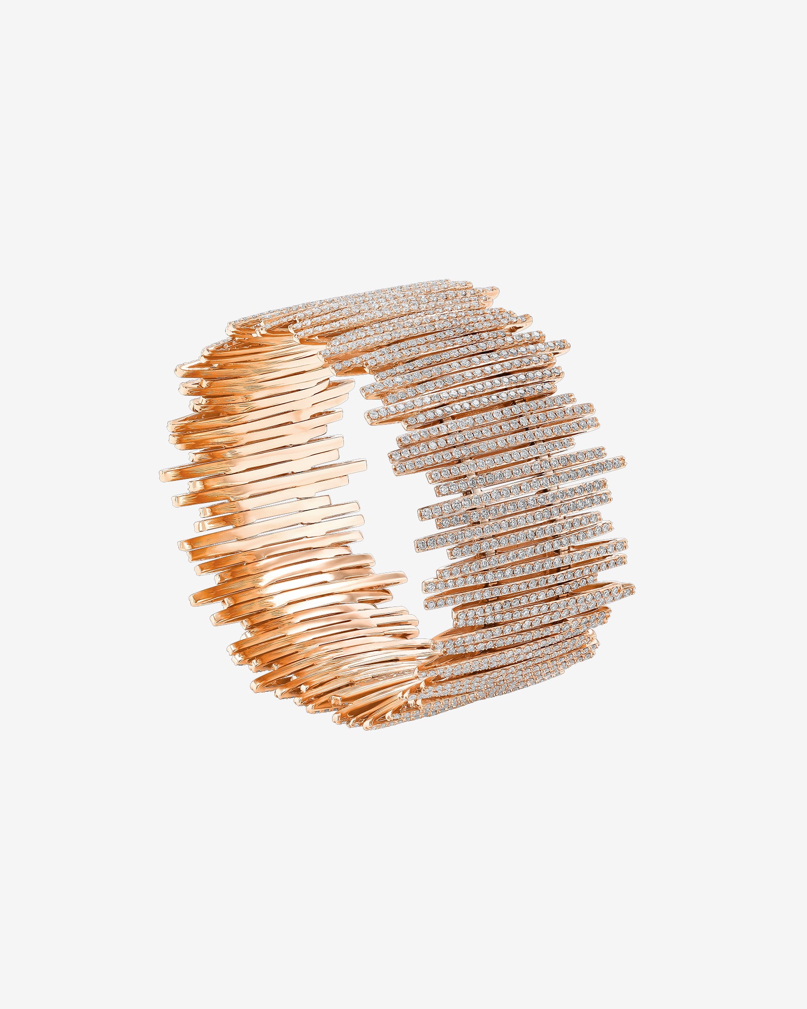 Suzanne Kalan Classic Gold Full Pave Cuff in 18k rose gold
