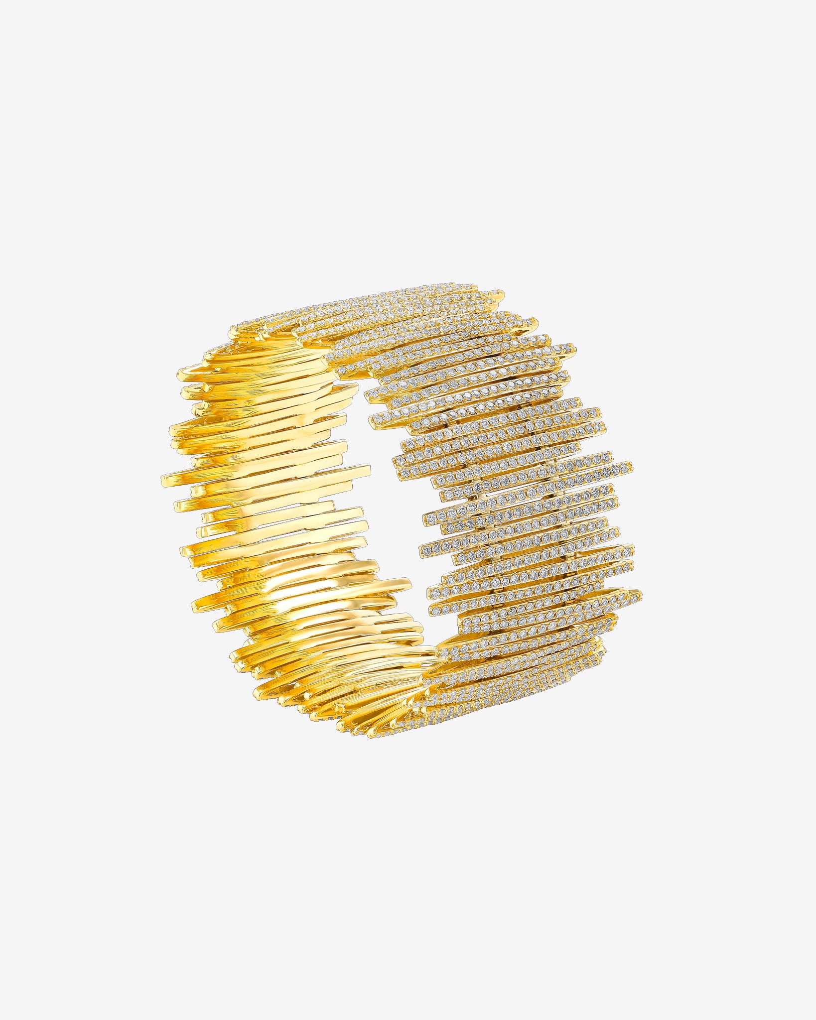 Suzanne Kalan Classic Gold Full Pave Cuff in 18k yellow gold