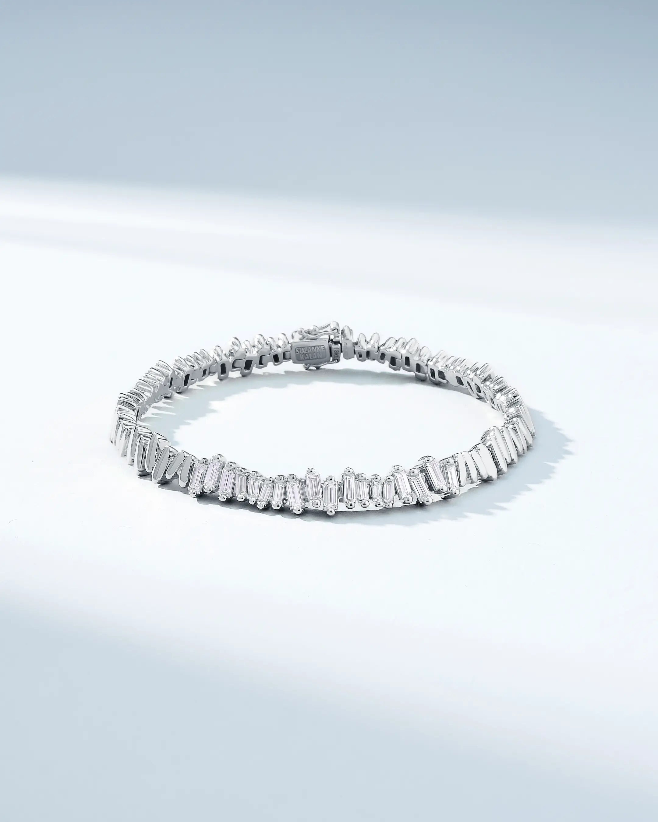 Suzanne Kalan Golden Diamond ID Bracelet in 18k white gold