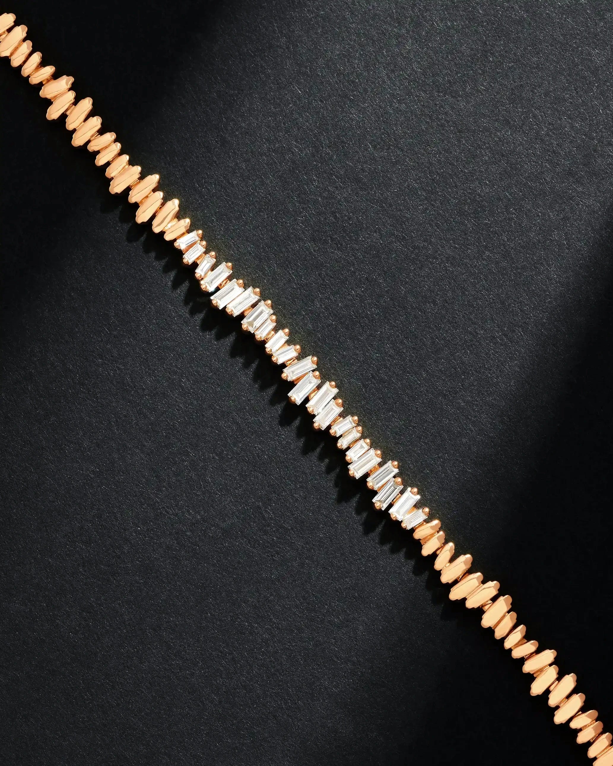 Suzanne Kalan Golden Diamond ID Bracelet in 18k rose gold