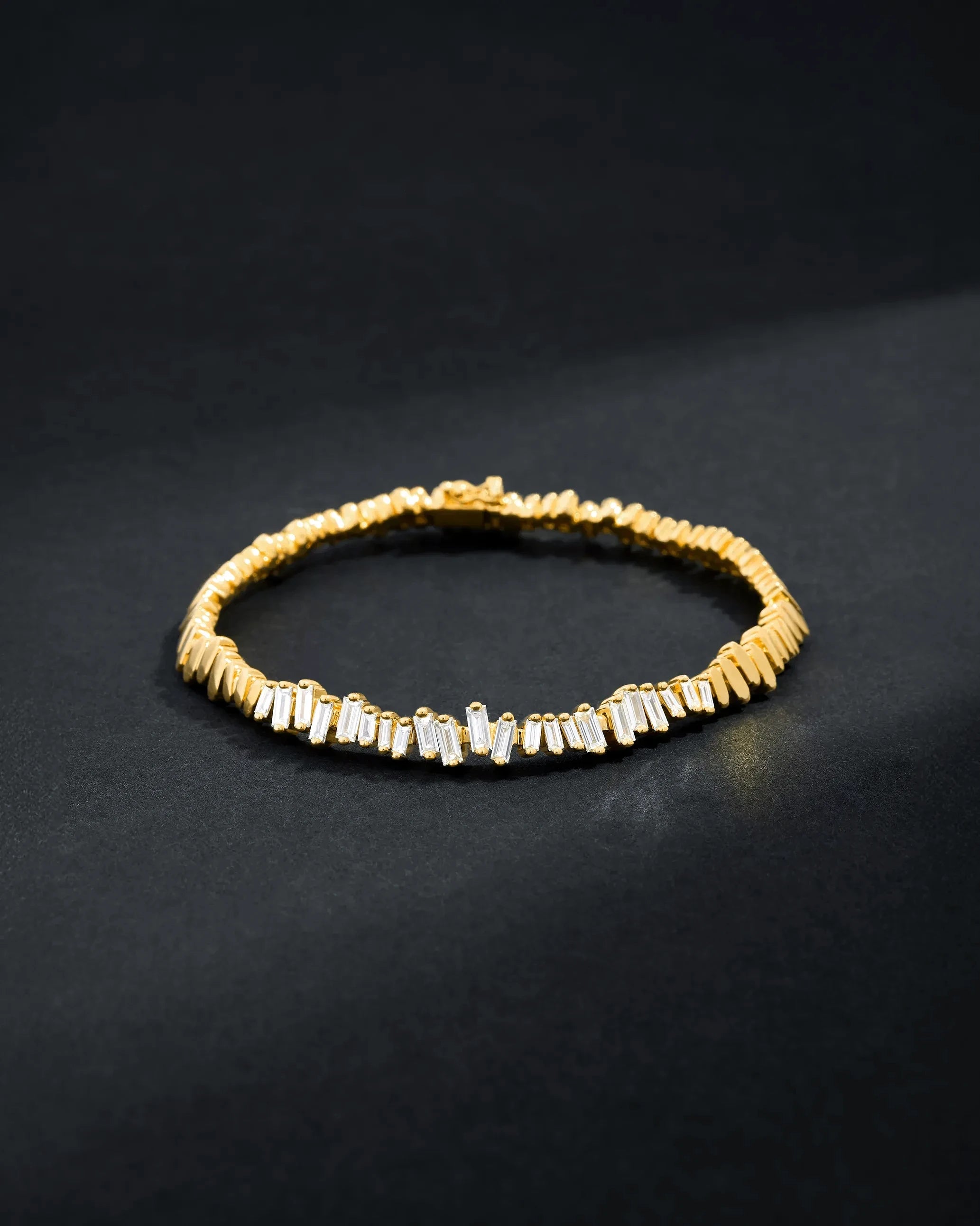 Suzanne Kalan Golden Diamond ID Bracelet in 18k yellow gold