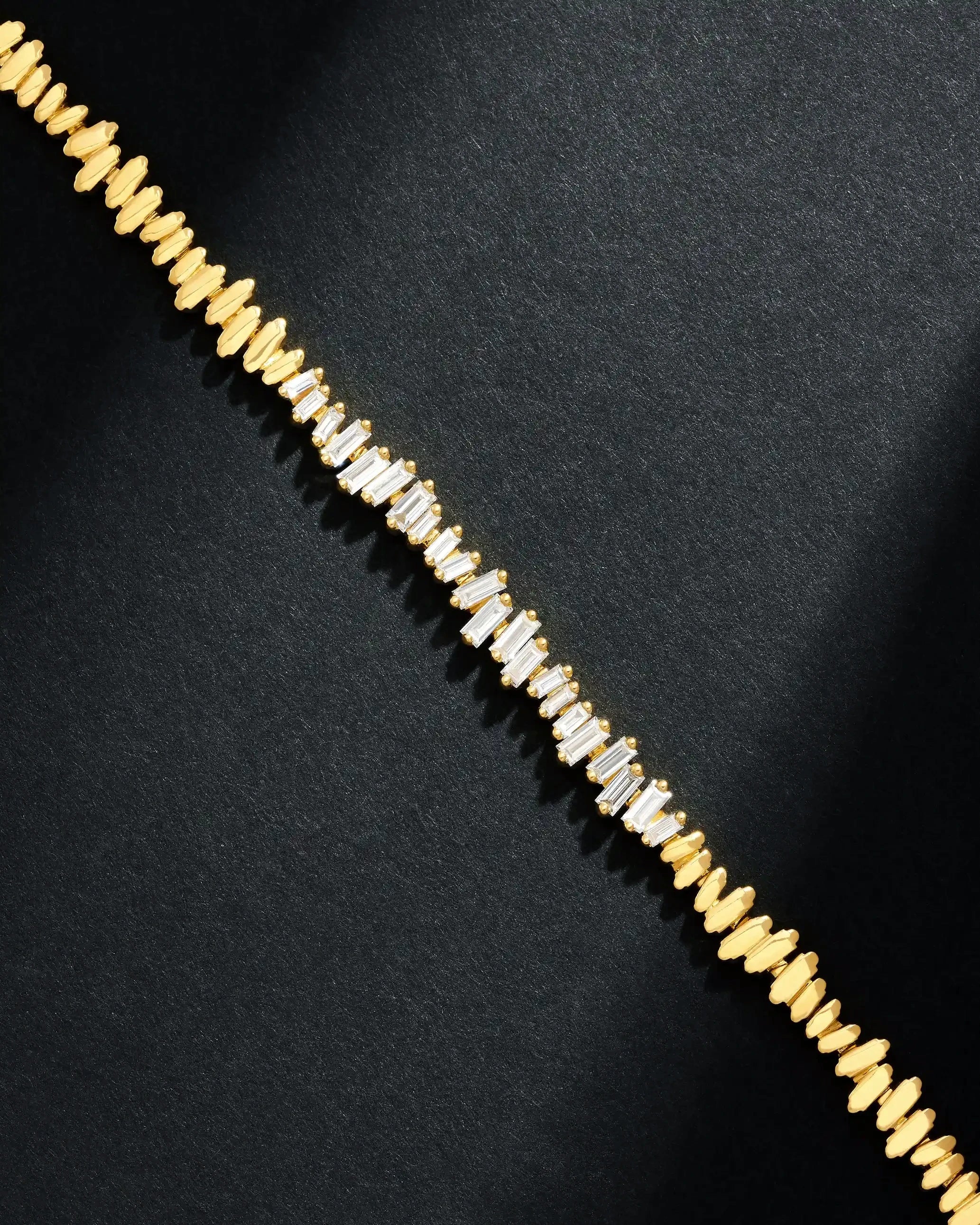 Suzanne Kalan Golden Diamond ID Bracelet in 18k yellow gold