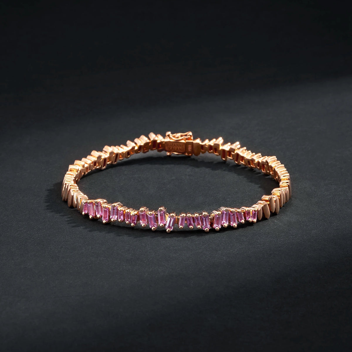 Golden Pink Sapphire ID Bracelet | Men's Jewelry | Suzanne Kalan®