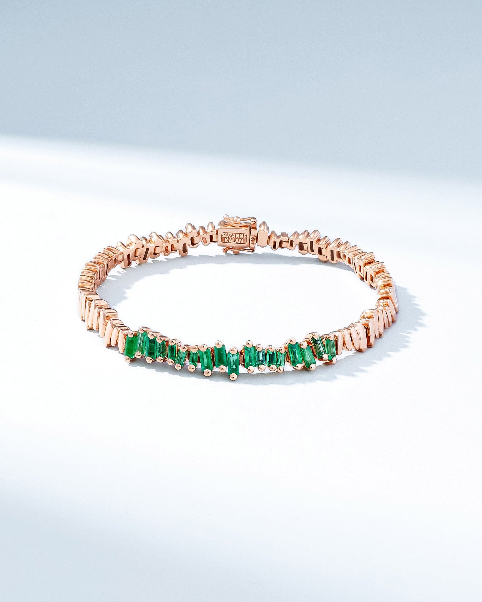 Suzanne Kalan Golden Emerald ID Bracelet in 18k rose gold