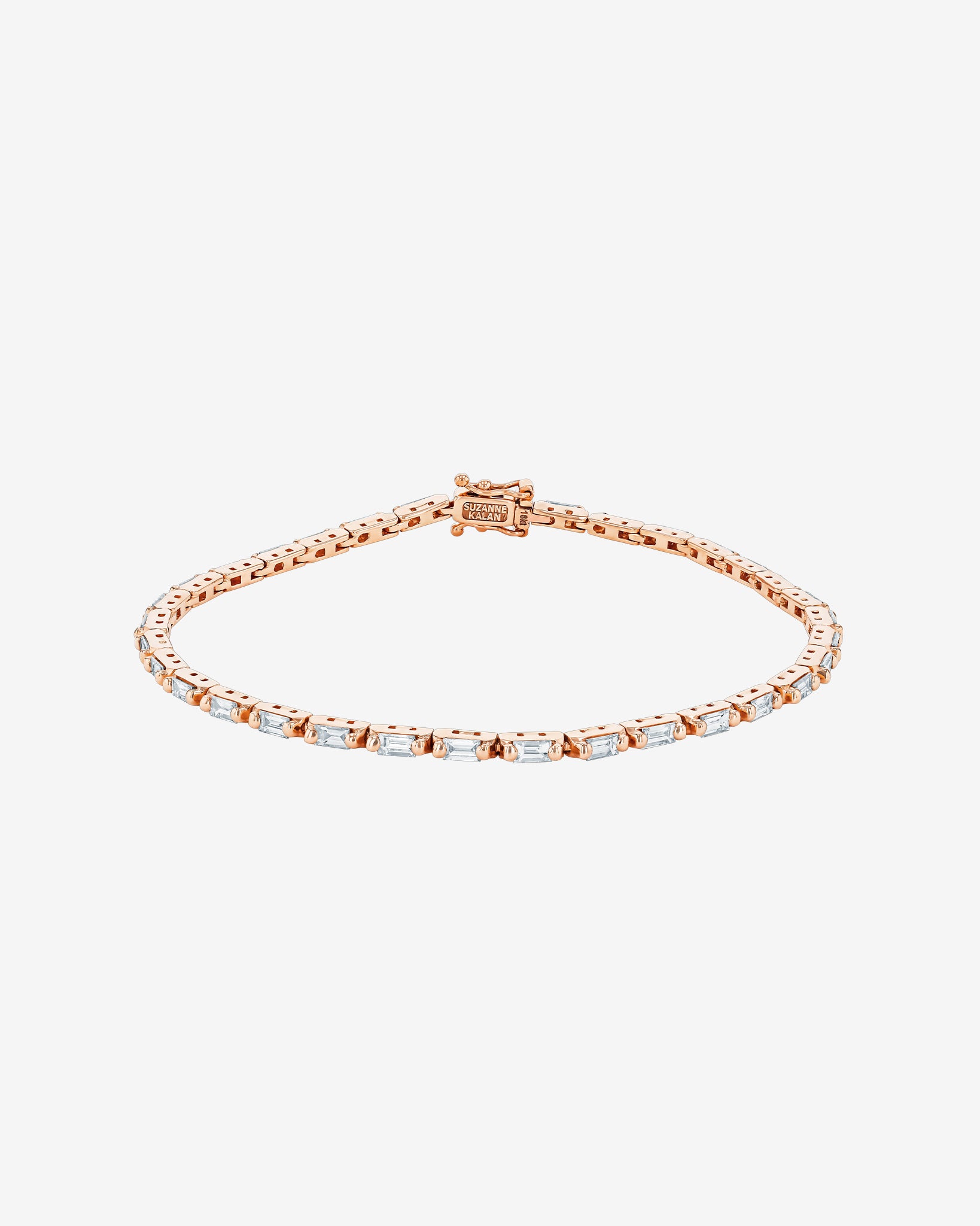 Suzanne Kalan Linear Diamond Tennis Bracelet in 18k rose gold