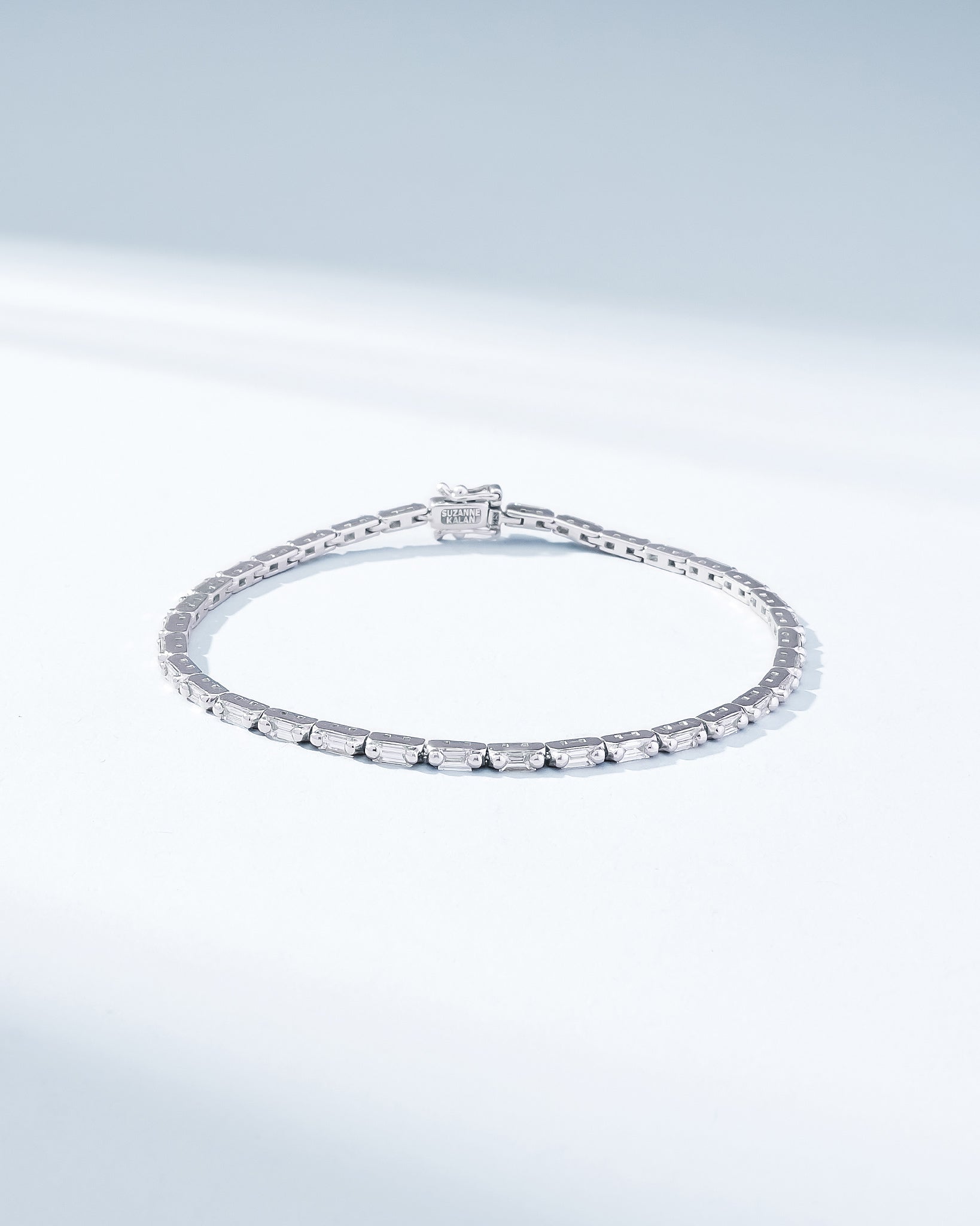Suzanne Kalan Linear Diamond Tennis Bracelet in 18k white gold