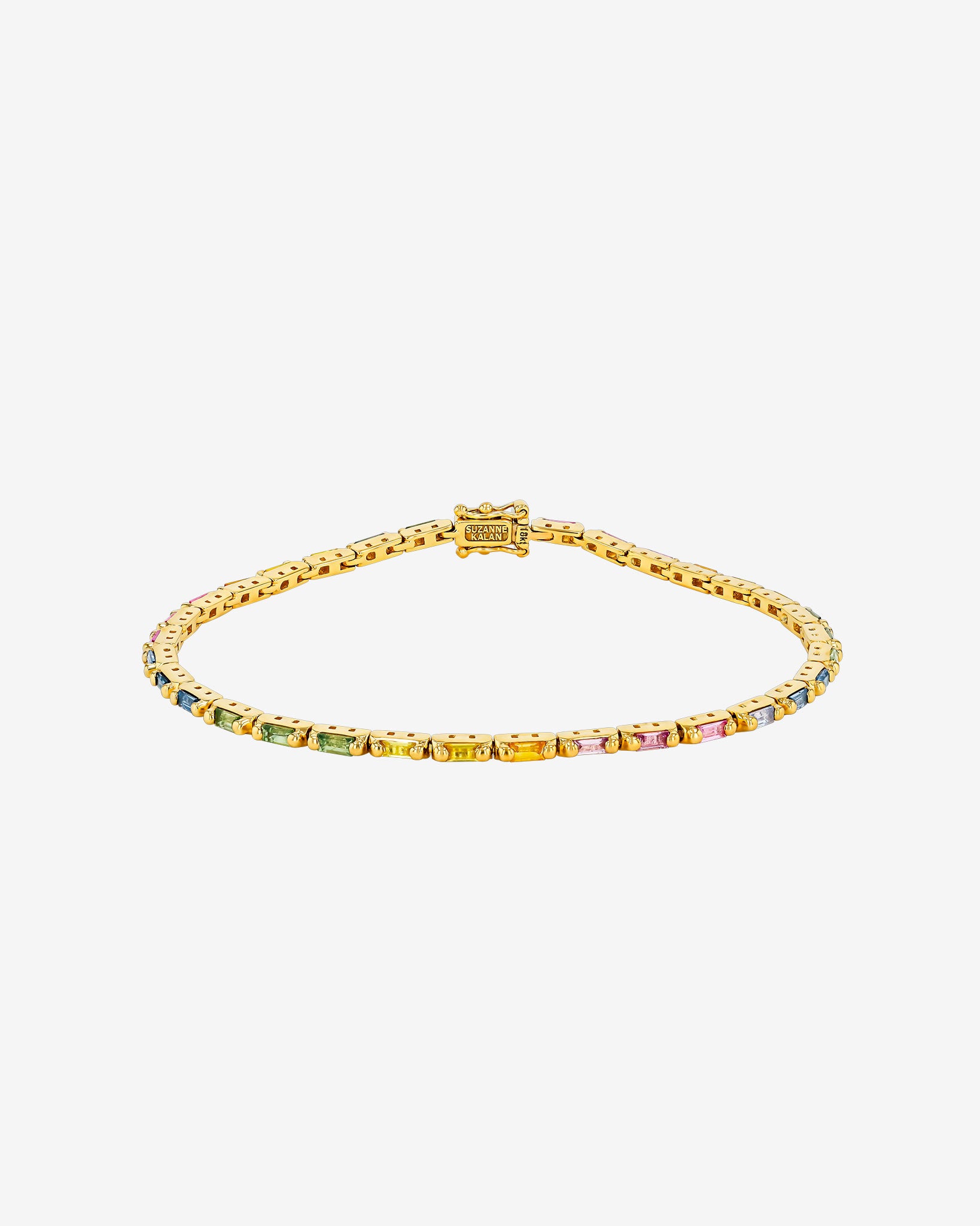 Linear Pastel Sapphire Tennis Bracelet