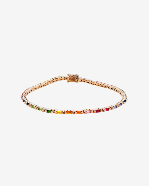 Linear Rainbow Sapphire Tennis Bracelet | Suzanne Kalan®