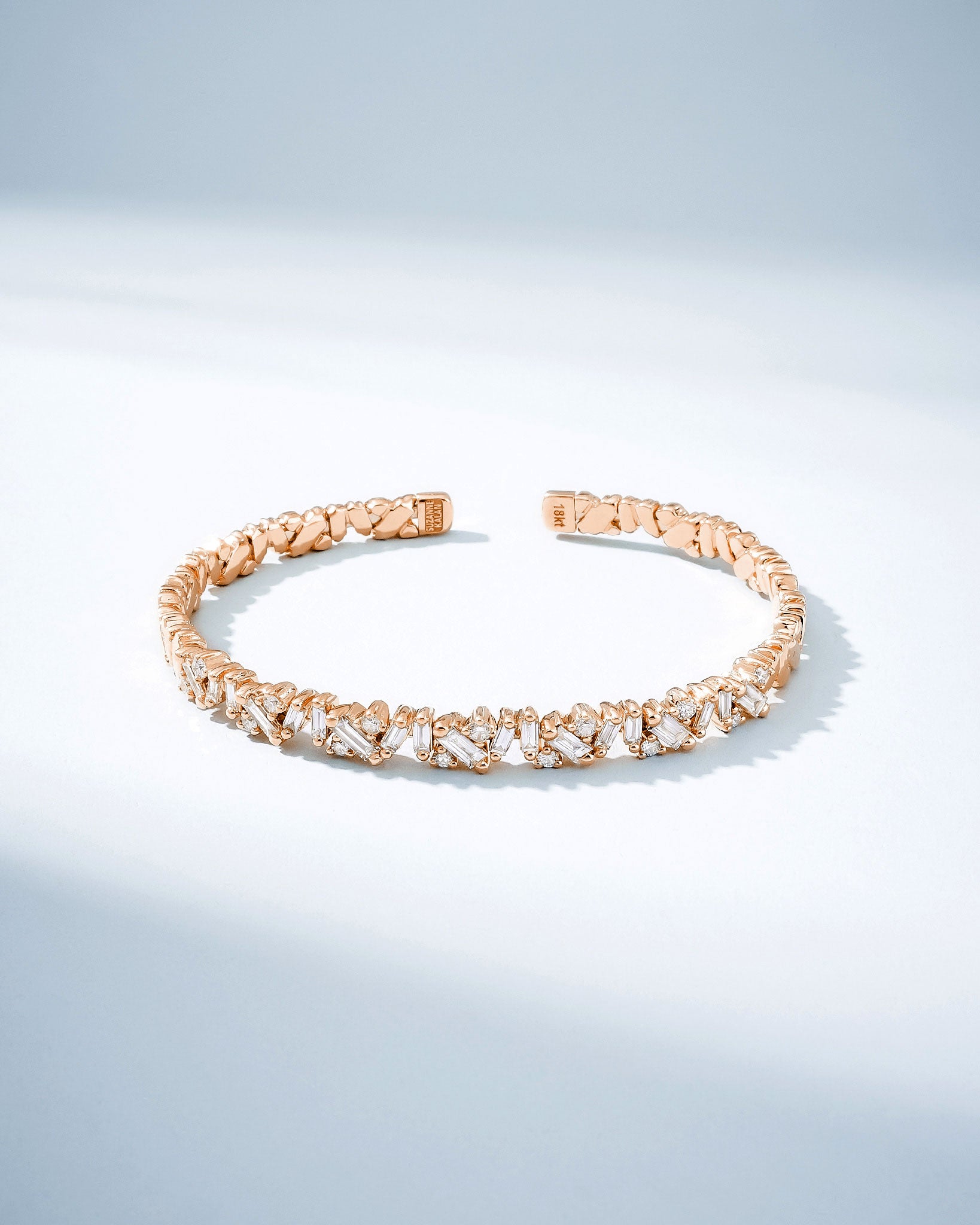 Suzanne Kalan Frenzy Reborn Diamond Bangle in 18k rose gold