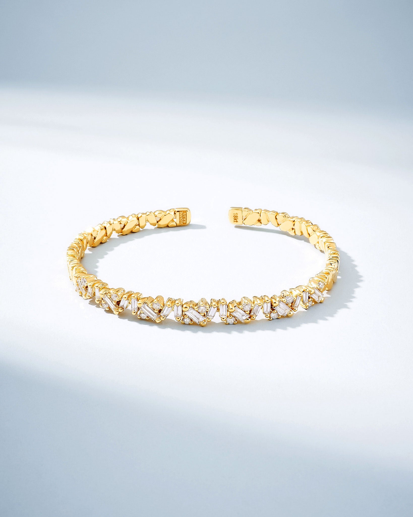 Suzanne Kalan Frenzy Reborn Diamond Bangle in 18k yellow gold