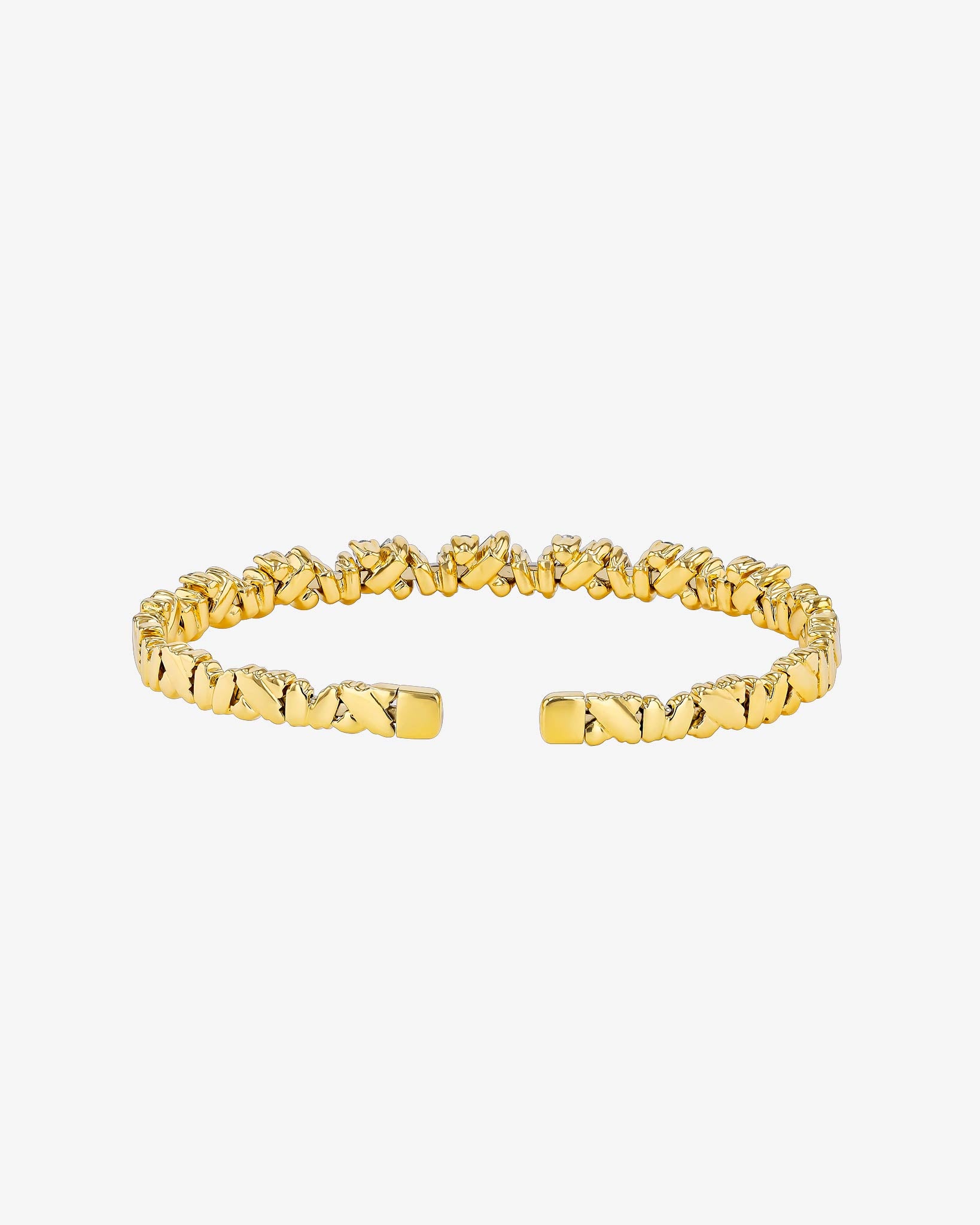 Suzanne Kalan Frenzy Reborn Diamond Bangle in 18k yellow gold