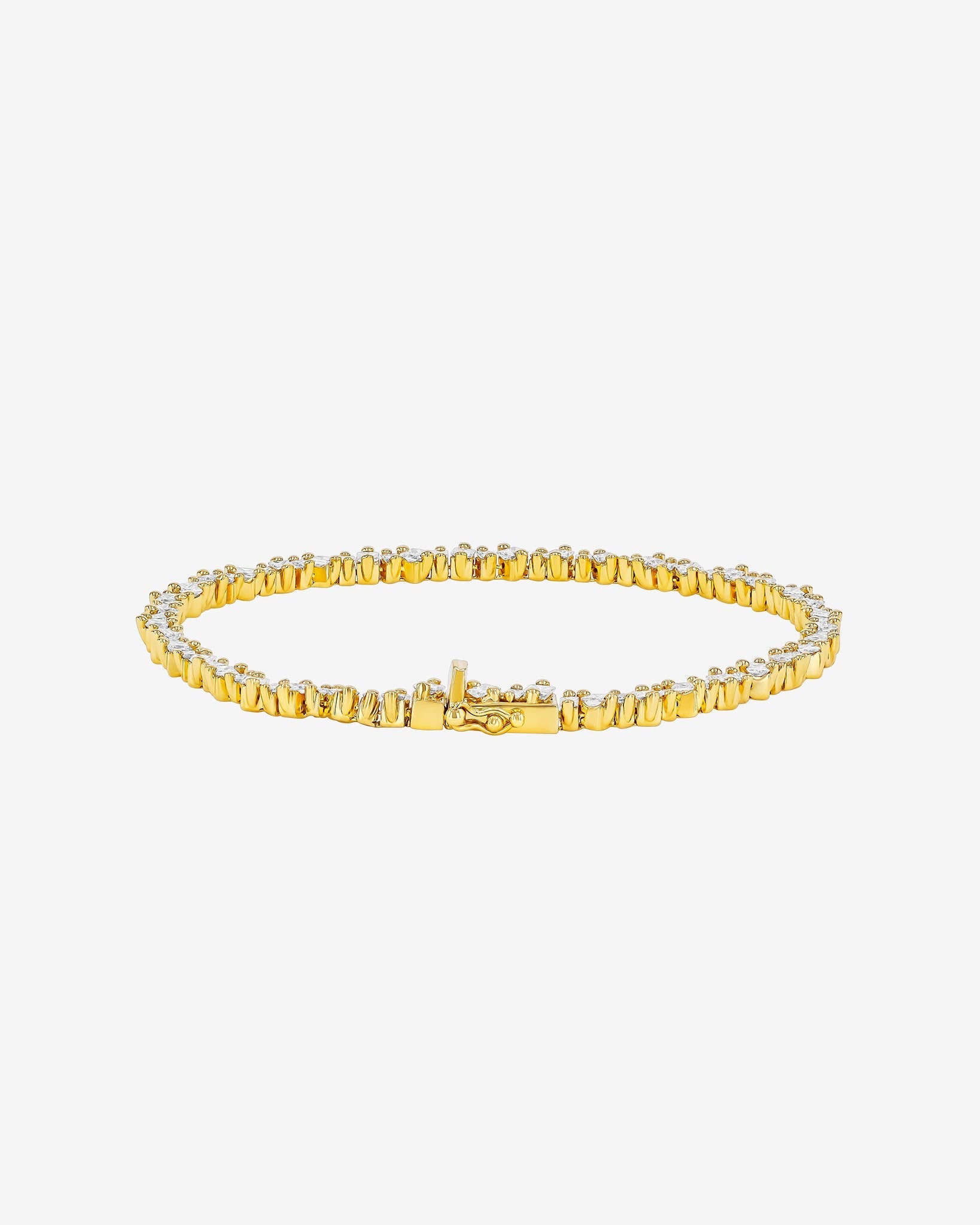 Suzanne Kalan La Fantaisie Cosmic Diamond Tennis Bracelet in 18k yellow gold