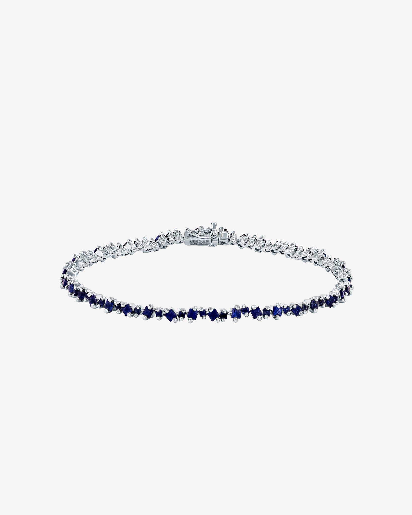Suzanne Kalan La Fantaisie Cosmic Dark Blue Sapphire Tennis Bracelet in 18k white gold