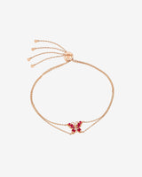 Suzanne Kalan Princess Ruby Mini Butterfly Pulley Bracelet in 18k rose gold