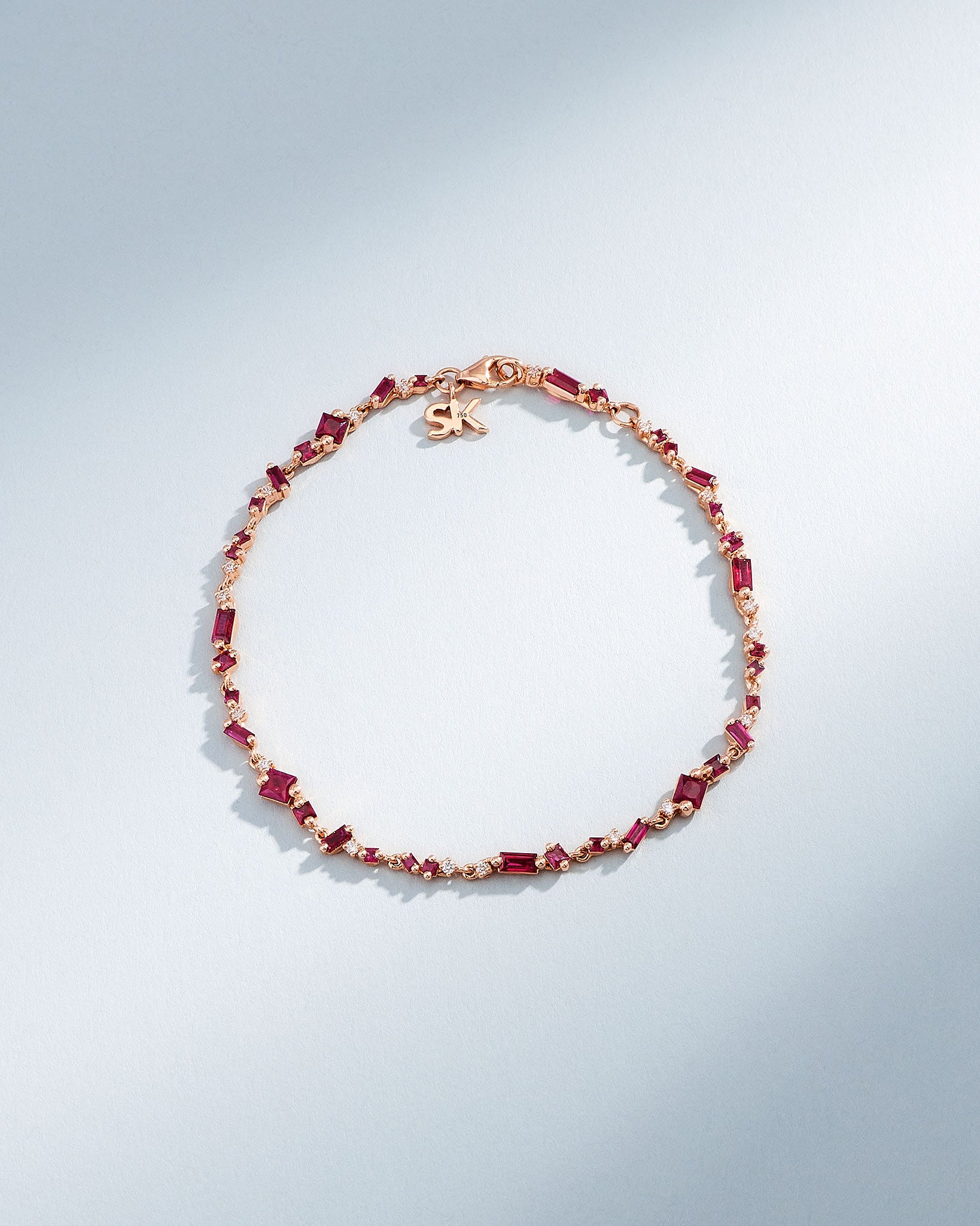 Suzanne Kalan La Fantaisie Star Dust Ruby Bracelet in 18k rose gold