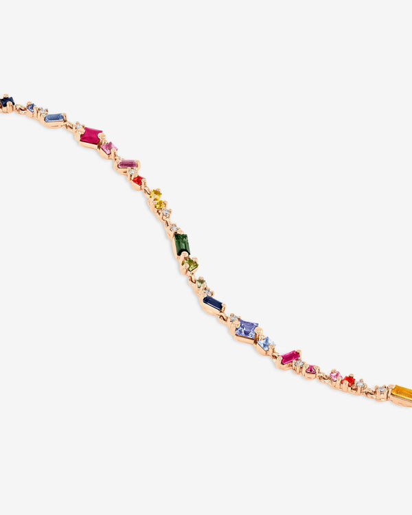 Suzanne Kalan La Fantaisie Star Dust Rainbow Sapphire Bracelet in 18k rose gold