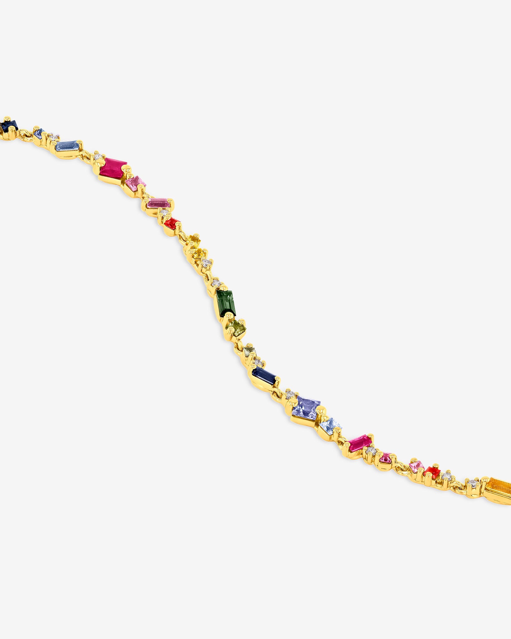Suzanne Kalan La Fantaisie Star Dust Rainbow Sapphire Bracelet in 18k yellow gold