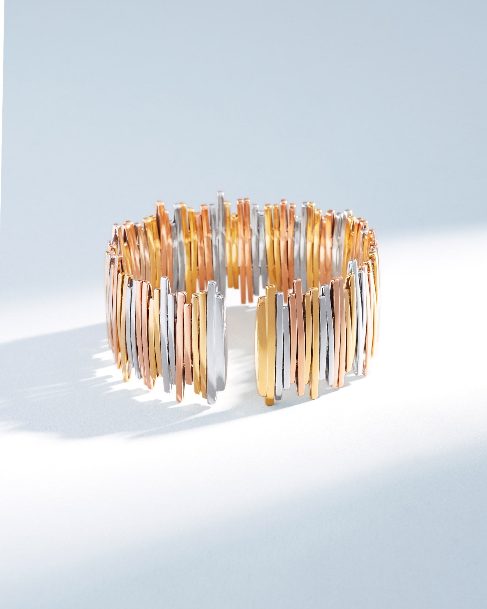 Suzanne Kalan Classic Gold Three-Tone Cuff in 18k gold