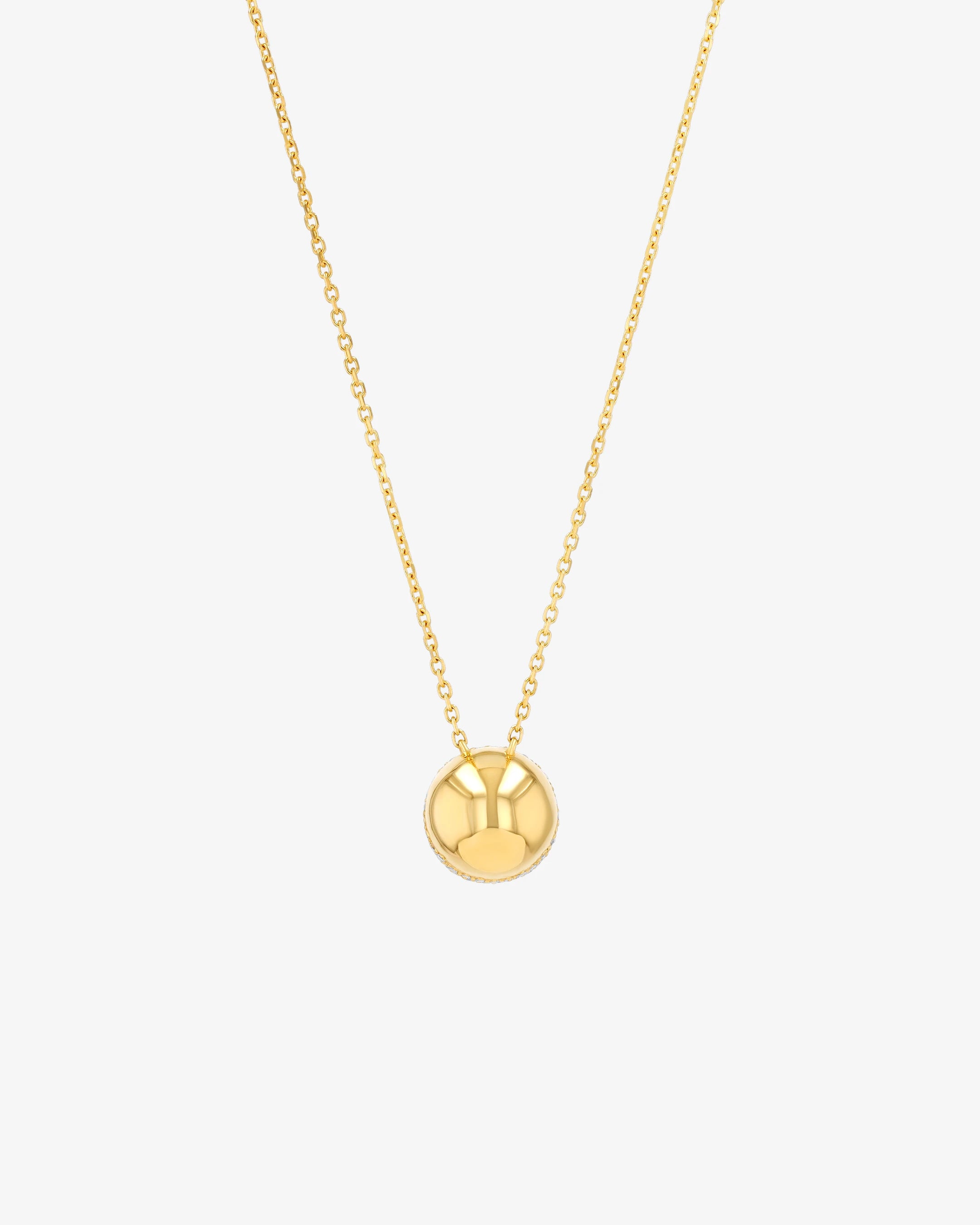Suzanne Kalan Evil Eye Mini Turquoise Orb Pendant in 18k yellow gold