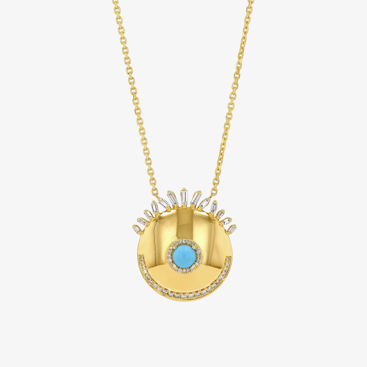Evil Eye Milli Turquoise Sunrise Pendant Necklace | Suzanne Kalan®