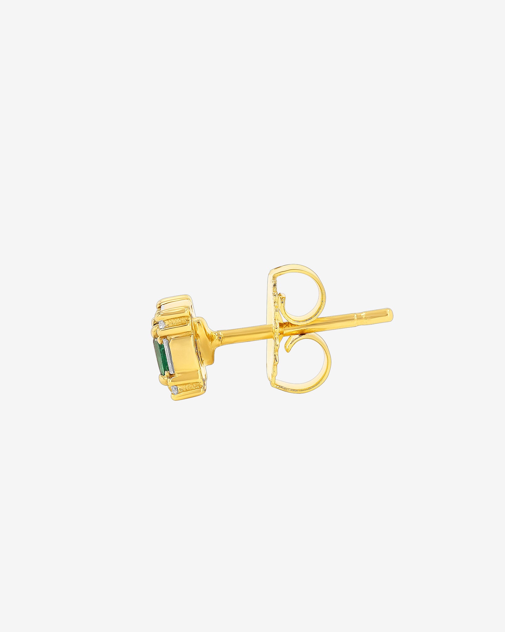 Suzanne Kalan Princess Mini Emerald Studs in 18k yellow gold