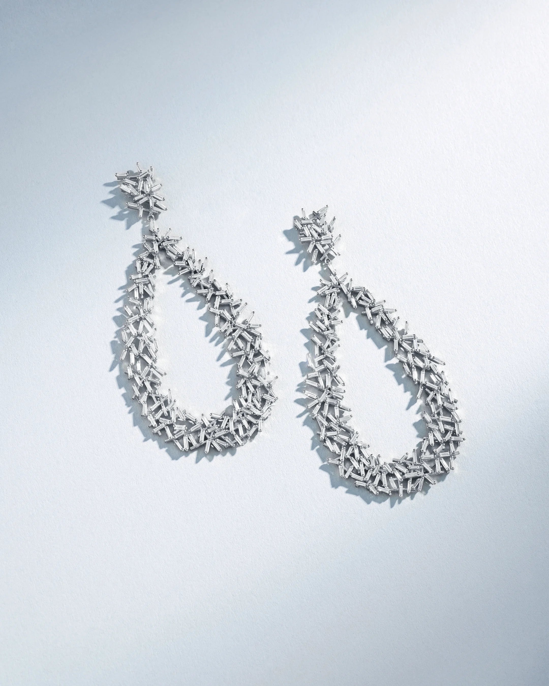 Classic Diamond Criss Cross Drop Earrings