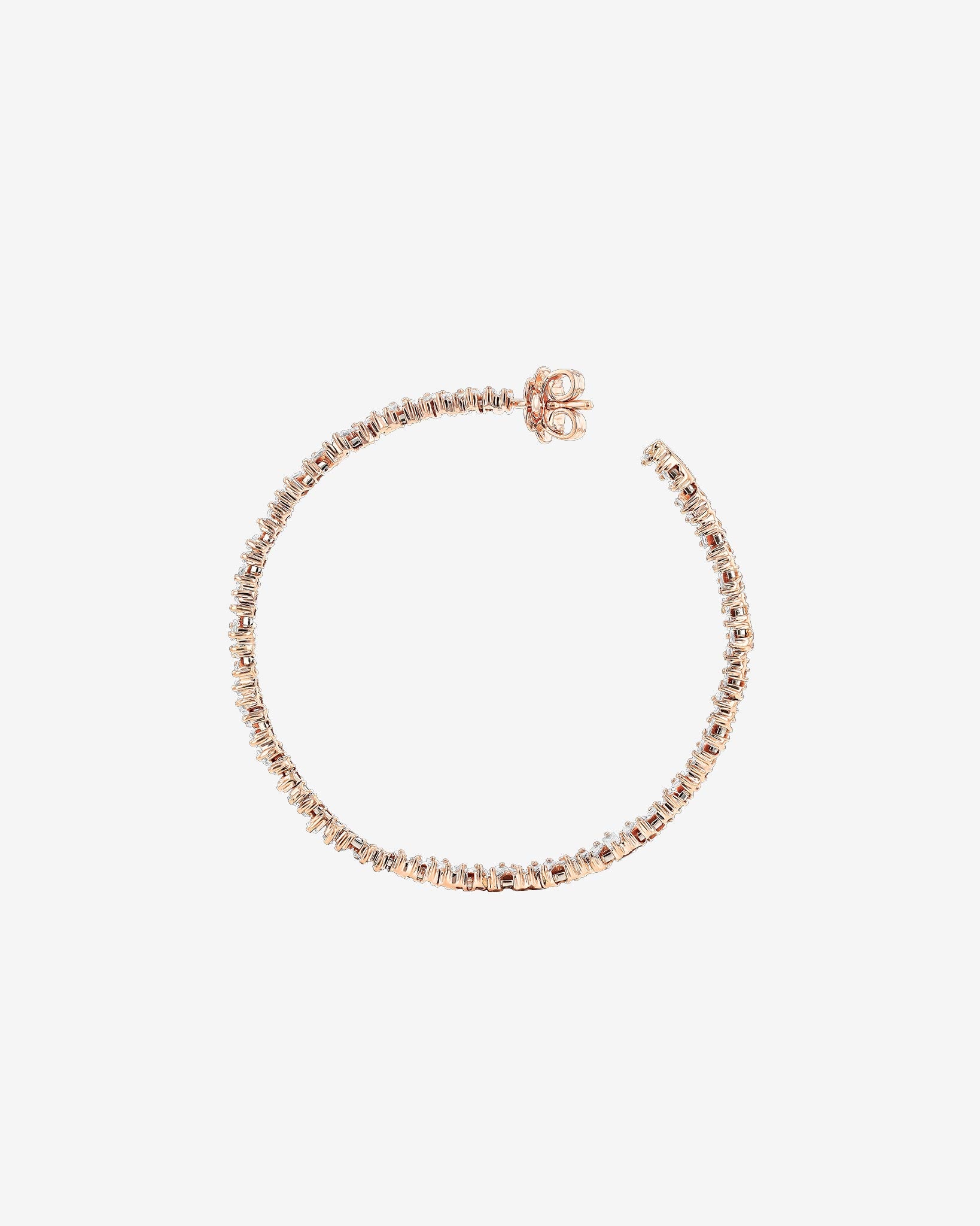 Suzanne Kalan Classic Diamond Milli Hoops in 18k rose gold