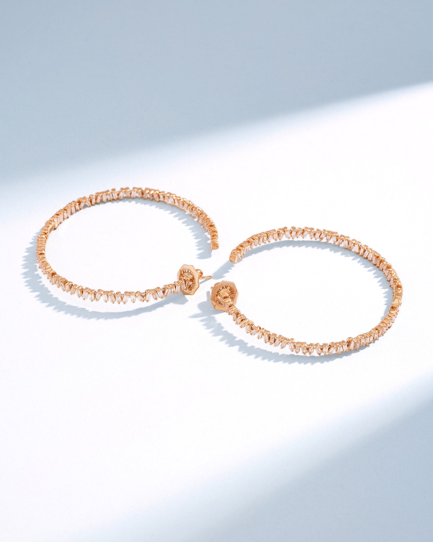 Suzanne Kalan Classic Diamond Milli Hoops in 18k rose gold