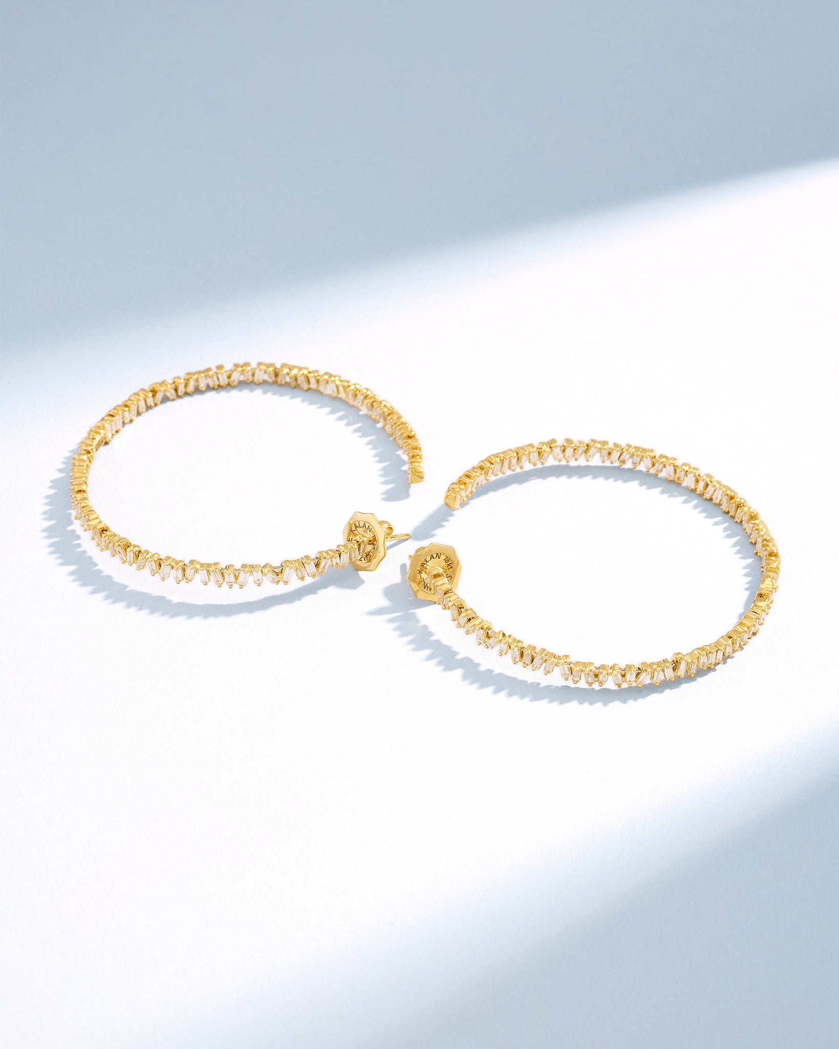 Suzanne Kalan Classic Diamond Milli Hoops in 18k yellow gold