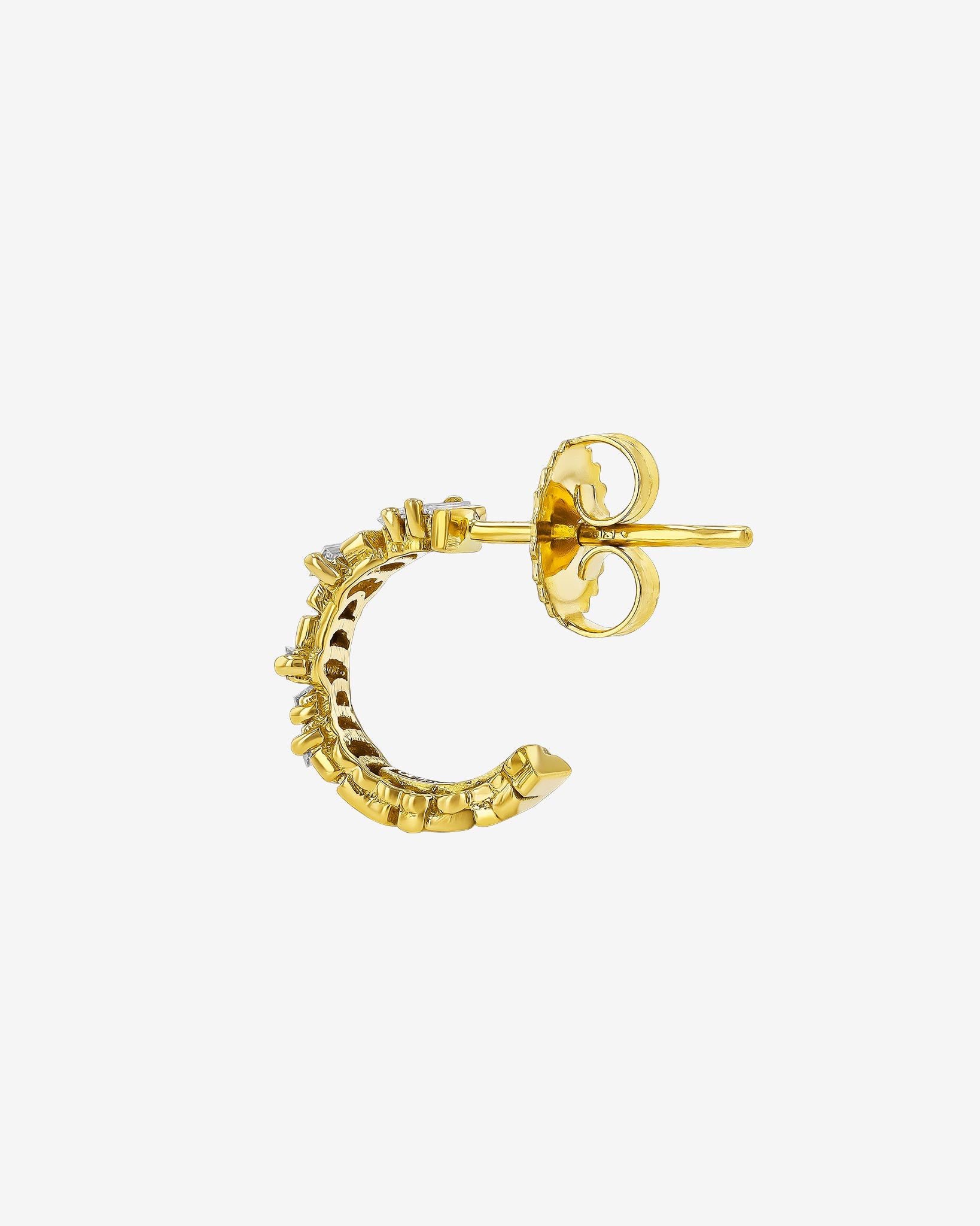 Suzanne Kalan Classic Diamond & Gold Mini Hoops in 18k yellow gold