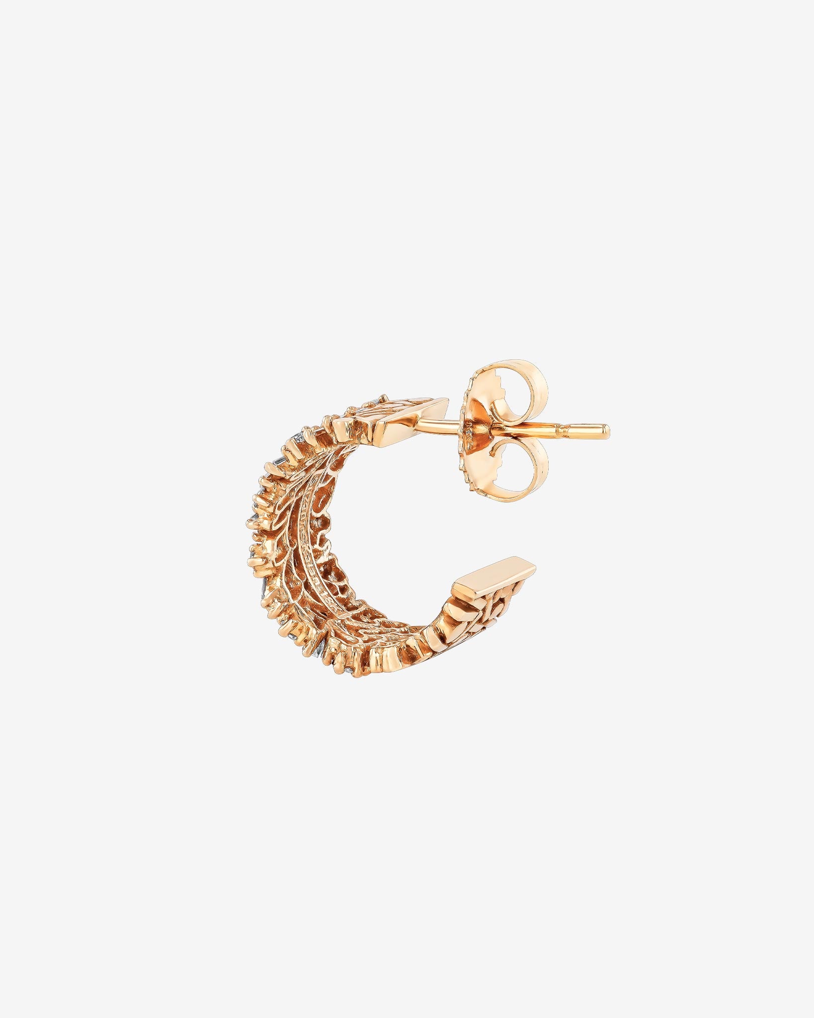 Suzanne Kalan Classic Diamond Icon Midi Hoops in 18k rose gold