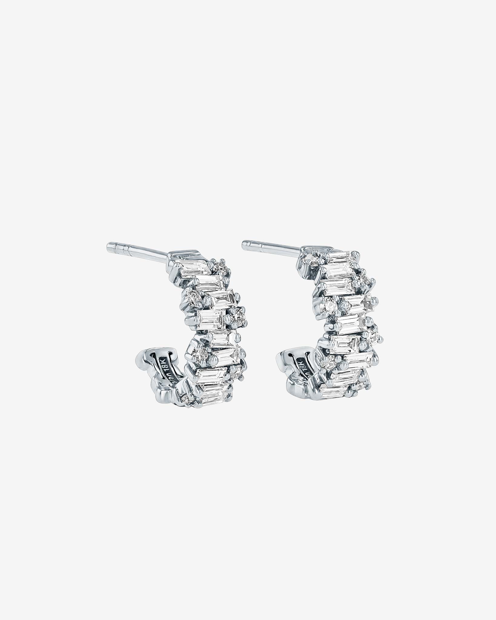 Classic Diamond Shimmer Mini Hoops | Suzanne Kalan®