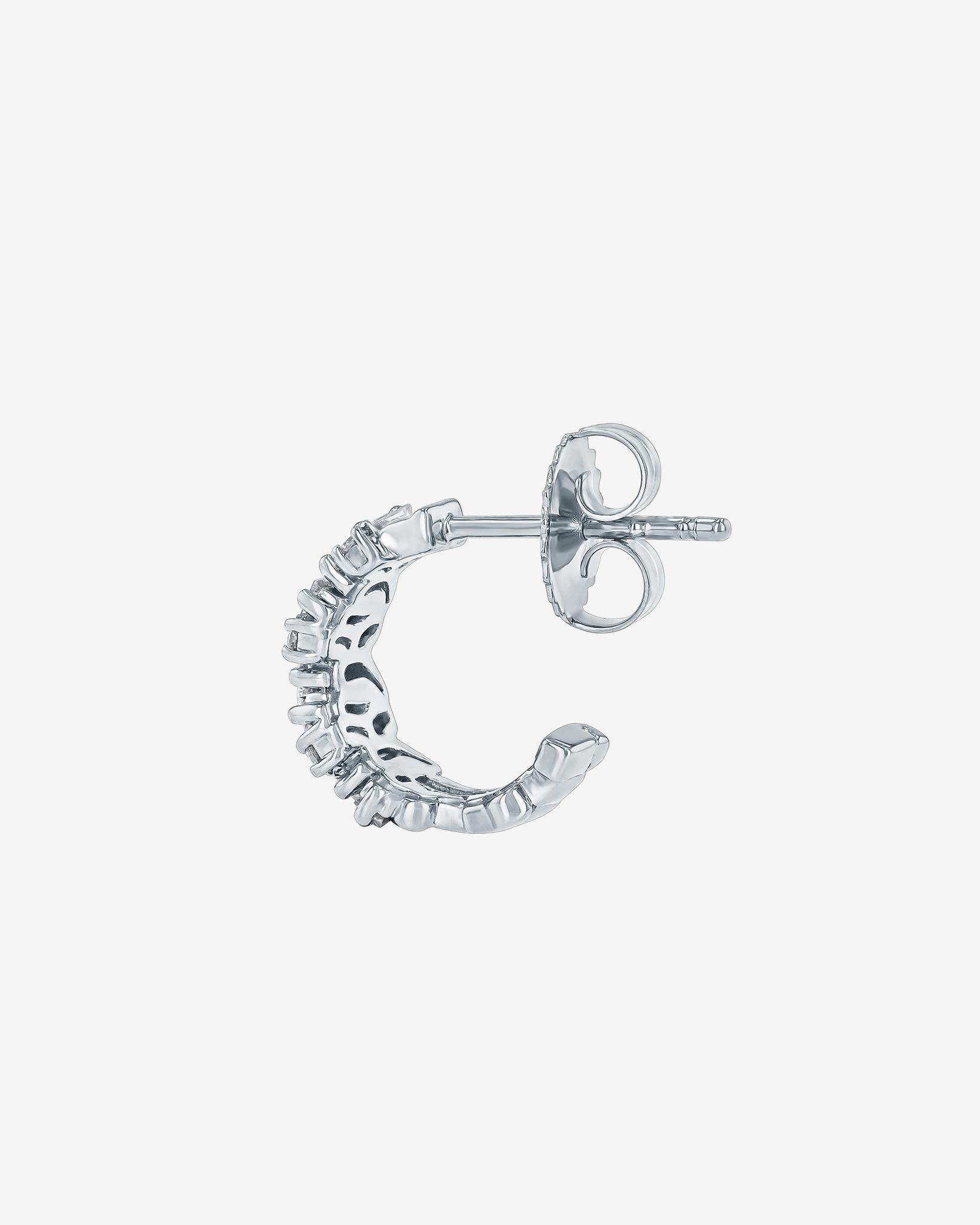 Suzanne Kalan Classic Diamond Shimmer Mini Hoops in 18k white gold