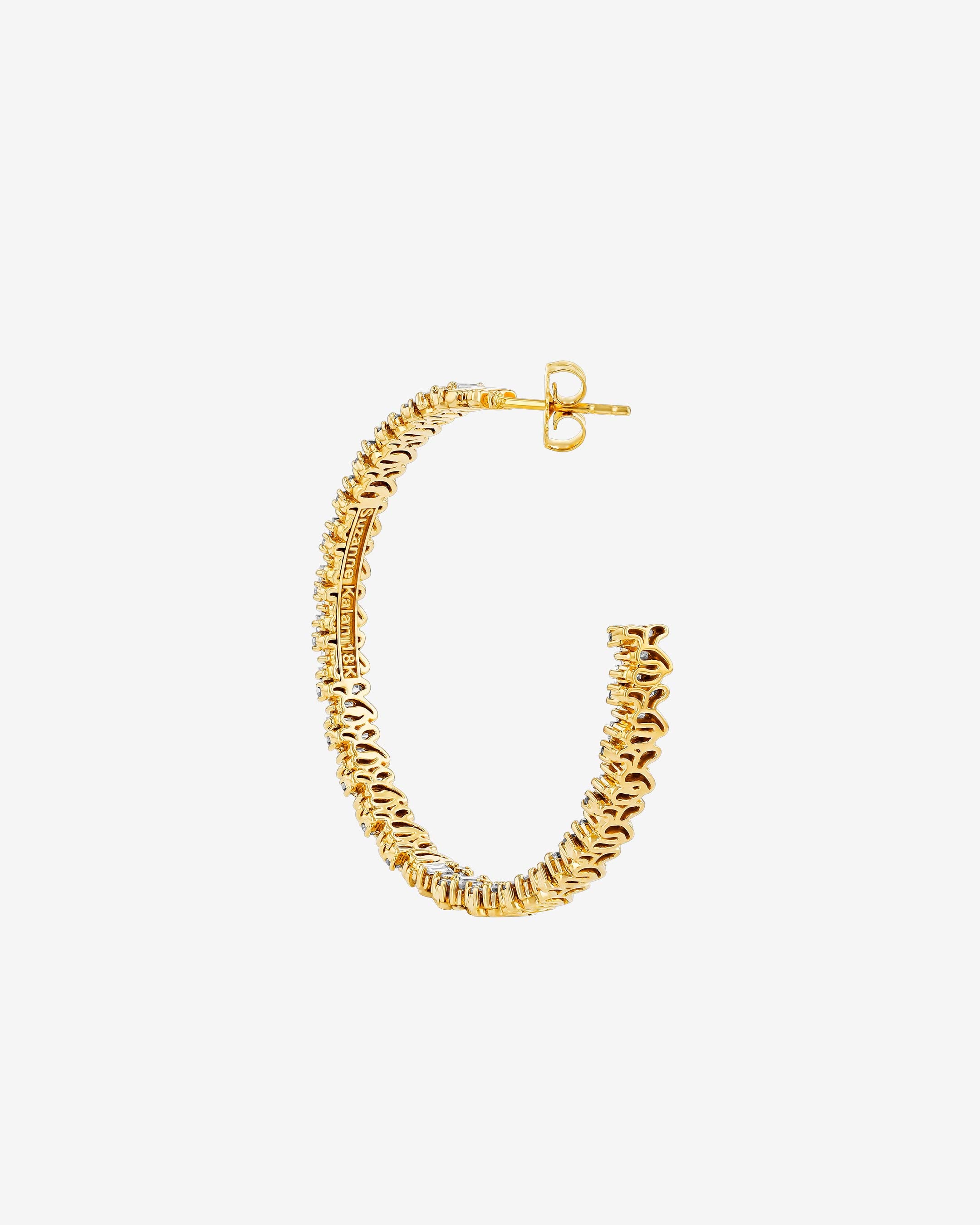 Suzanne Kalan Classic Diamond Shimmer Milli Hoops in 18k yellow gold