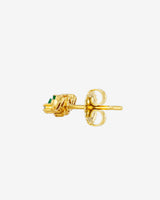 Suzanne Kalan Frenzy Emerald Studs in 18k yellow gold